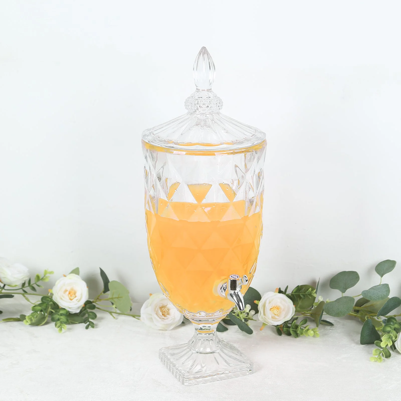1.3 Gallon Clear Glass Beverage Dispenser with Spigot 21" - Image 6