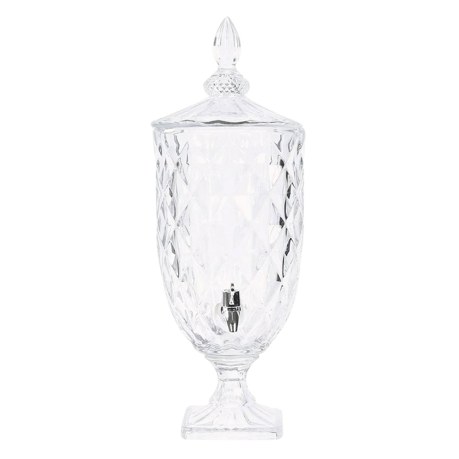 1.3 Gallon Clear Glass Beverage Dispenser with Spigot 21" - Image 7