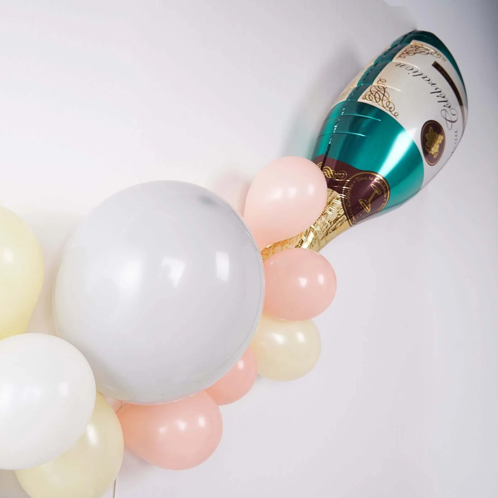 1 Pair Champagne Bottle and Glass Mylar Foil Helium/Air Balloons 39" - Image 11
