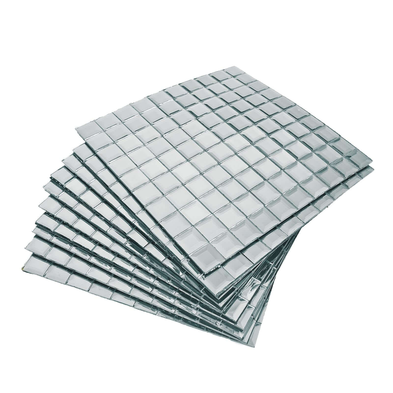 10 Pack Silver Peel and Stick Backsplash Mirror Wall Tiles 10 Sq ft - Image 6