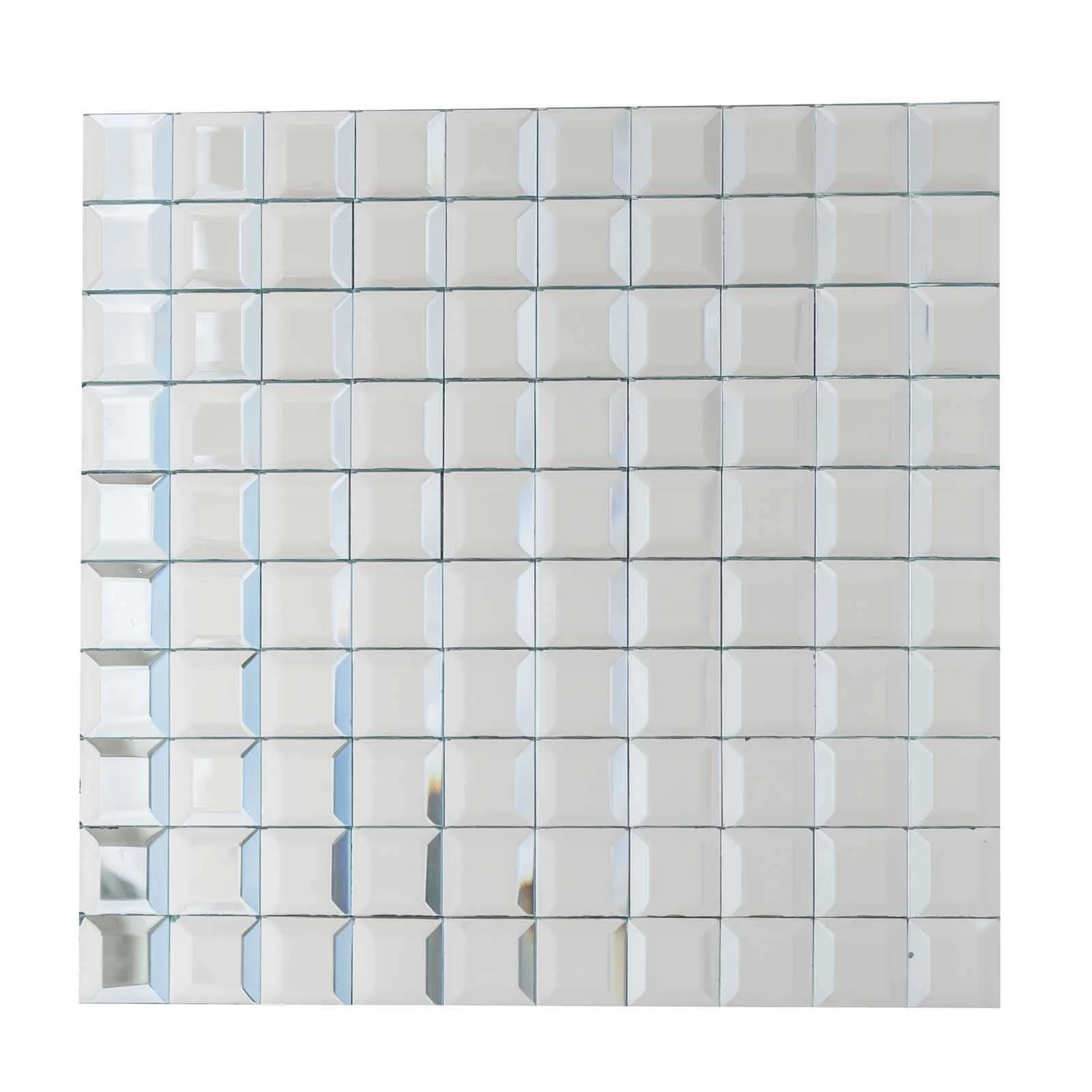 10 Pack Silver Peel and Stick Backsplash Mirror Wall Tiles 10 Sq ft - Image 8