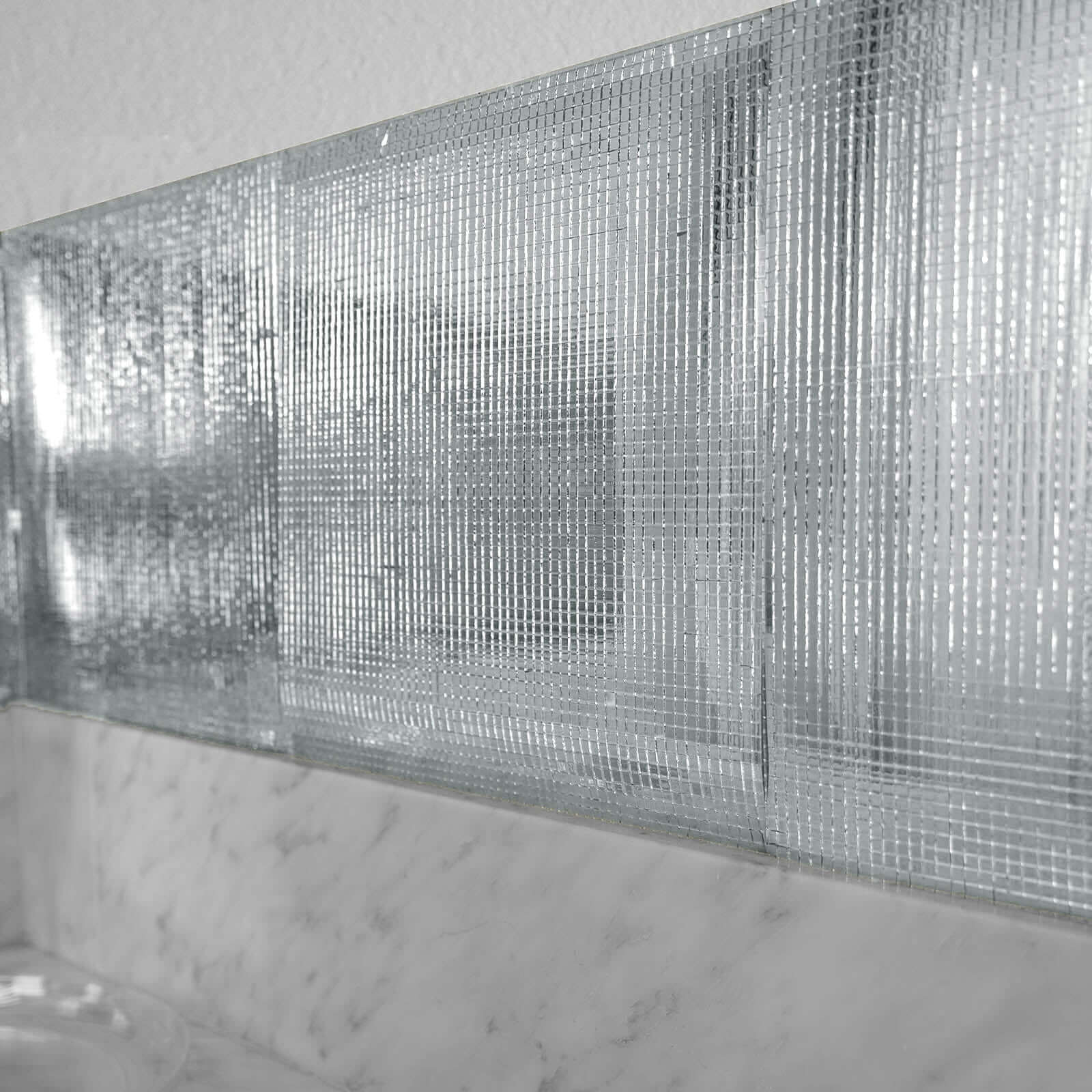 10 Pack Silver Peel and Stick Backsplash, Mosaic Mirror Wall Tiles 10 Sq ft - Image 7