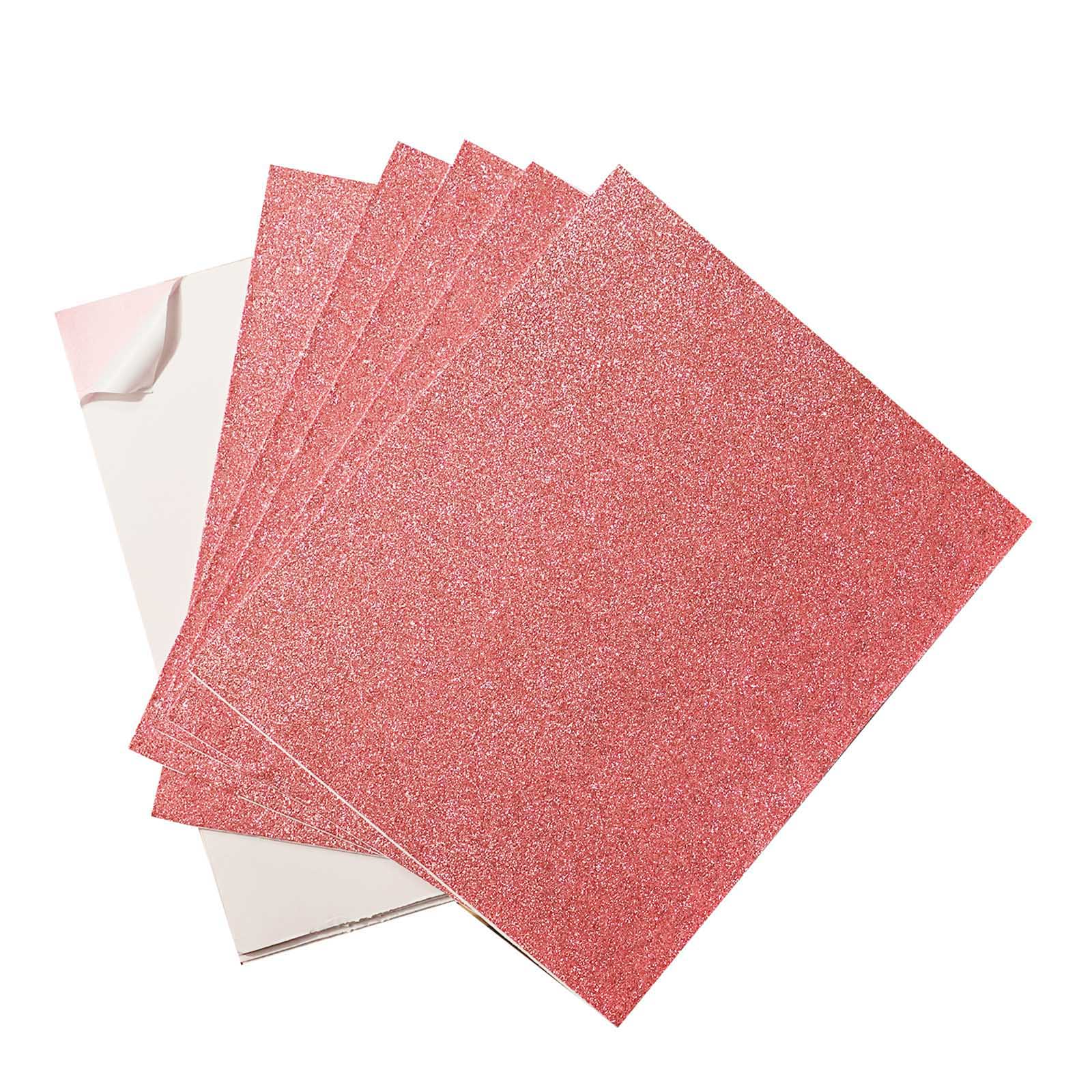 10 Pack Self-Adhesive Glitter DIY Craft Foam Sheets - Rose Gold 12"x10" - Image 15