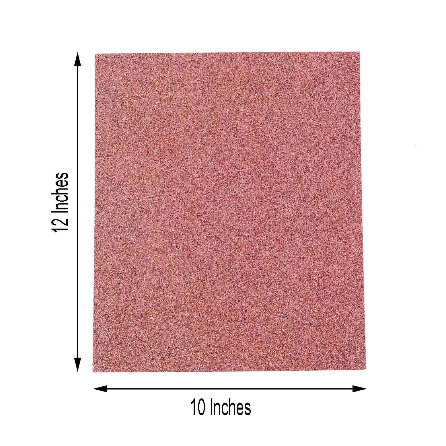 10 Pack Self-Adhesive Glitter DIY Craft Foam Sheets - Rose Gold 12"x10" - Image 3