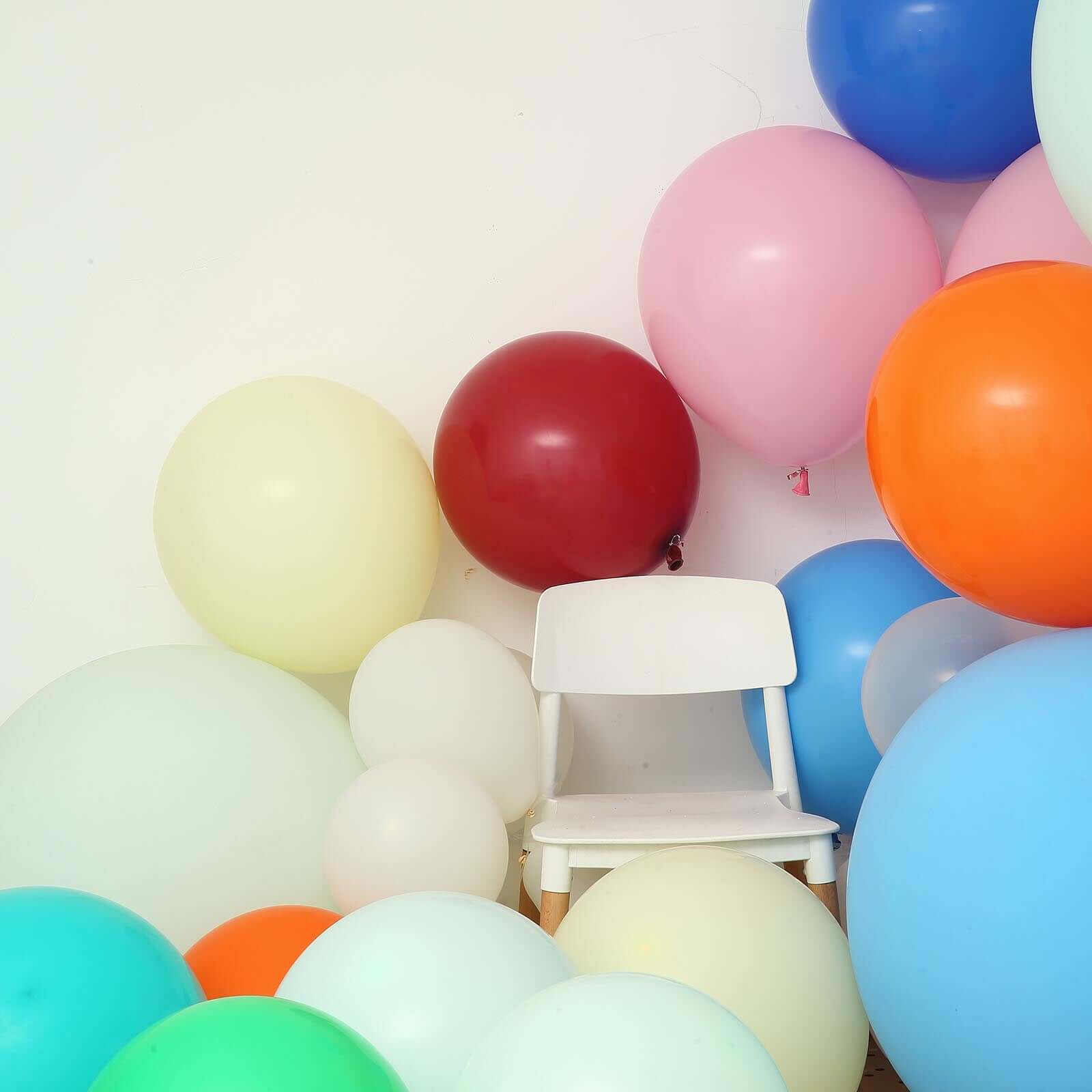 10 Pack Matte Pastel Burgundy Helium or Air Latex Party Balloons 18" - Image 10