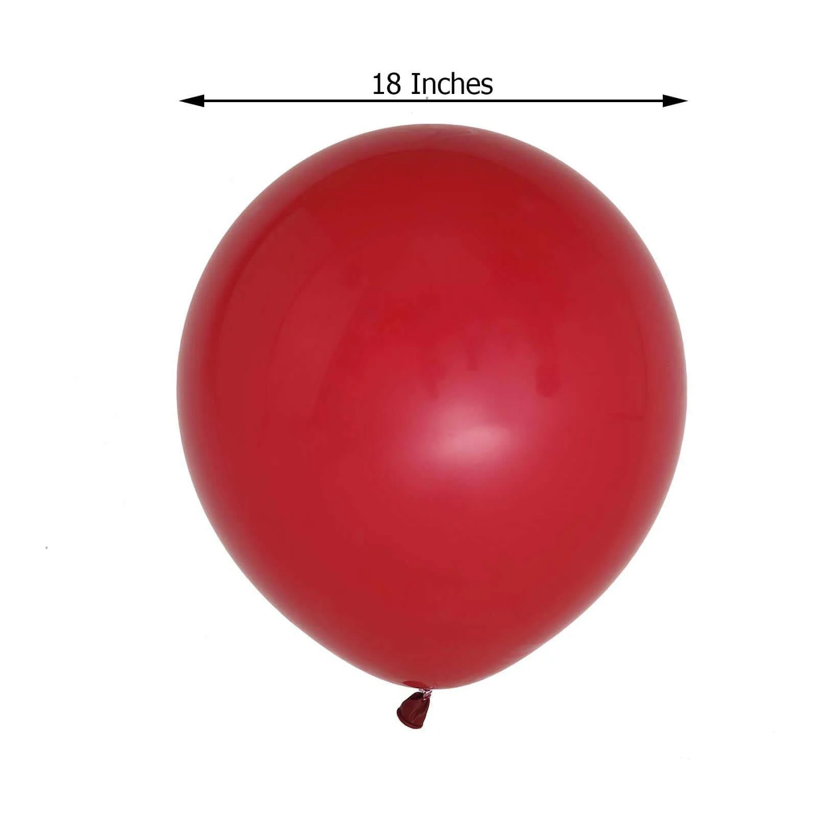 10 Pack Matte Pastel Burgundy Helium or Air Latex Party Balloons 18" - Image 3