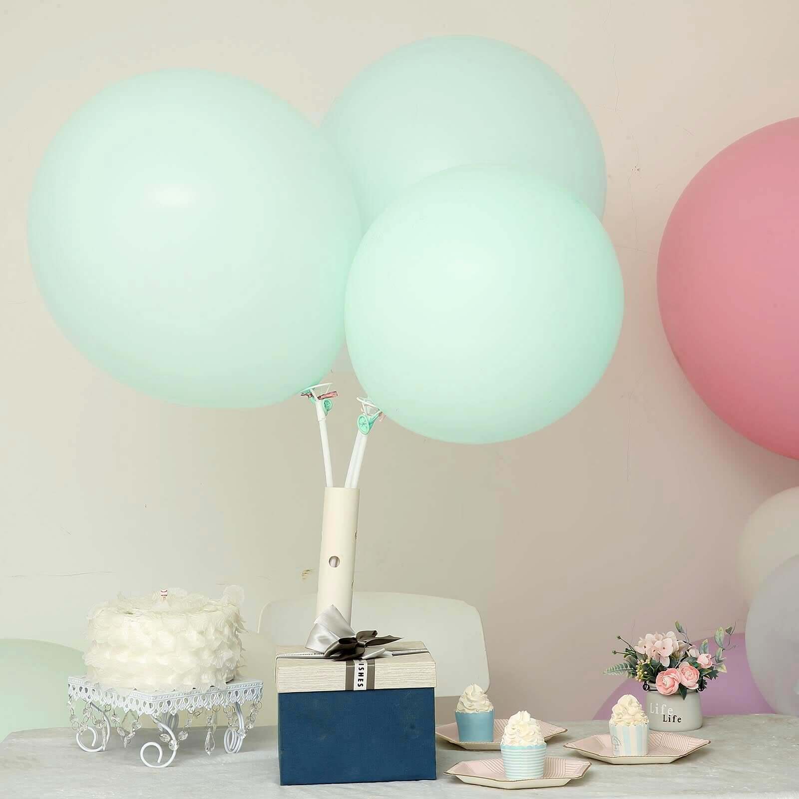 10 Pack Matte Pastel Seafoam Helium or Air Latex Party Balloons 18" - Image 2