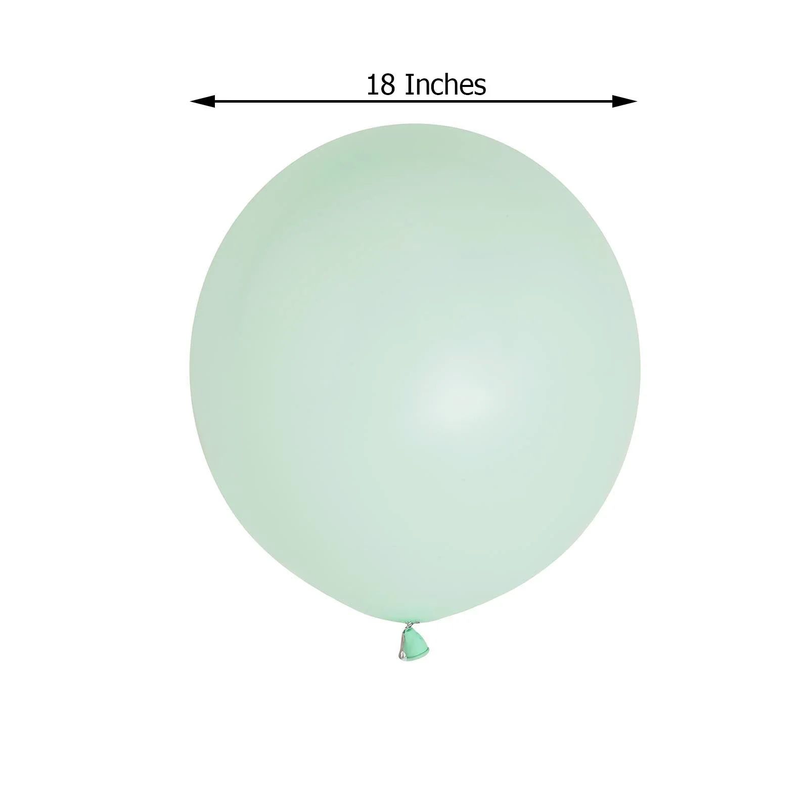 10 Pack Matte Pastel Seafoam Helium or Air Latex Party Balloons 18" - Image 3