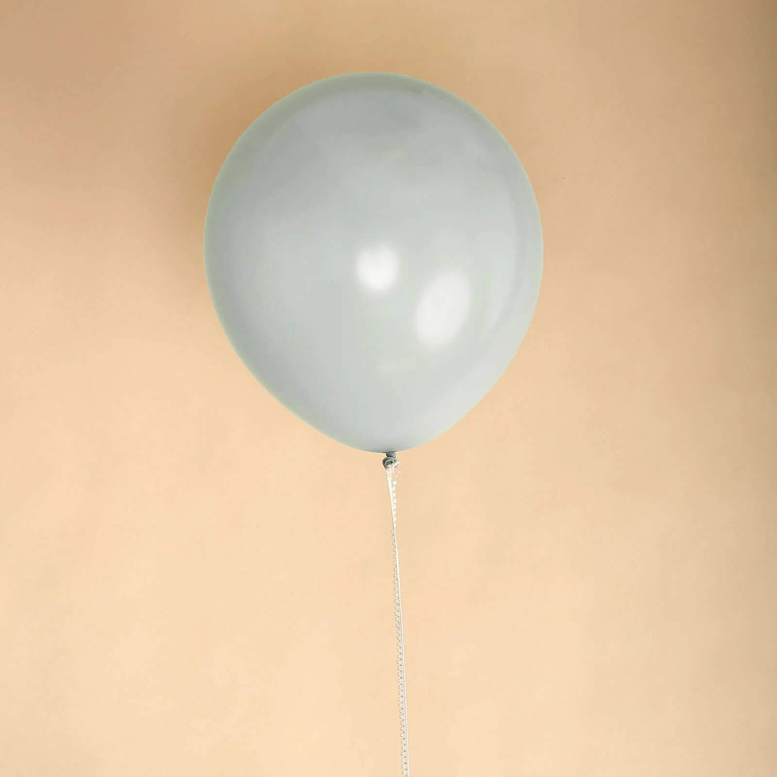10 Pack Matte Pastel Silver Helium or Air Latex Party Balloons 18" - Image 10