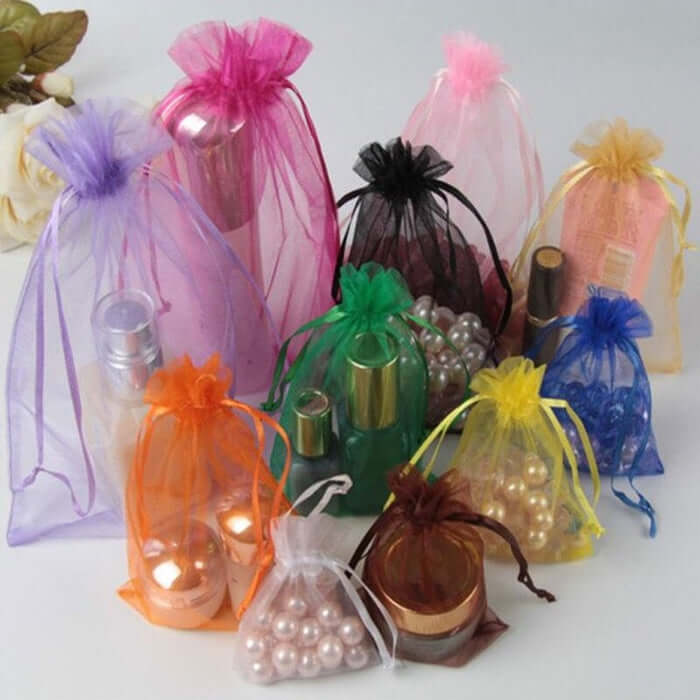 10 Pack Black Organza Drawstring Wedding Party Favor Gift Bags 3"x4" - Image 11