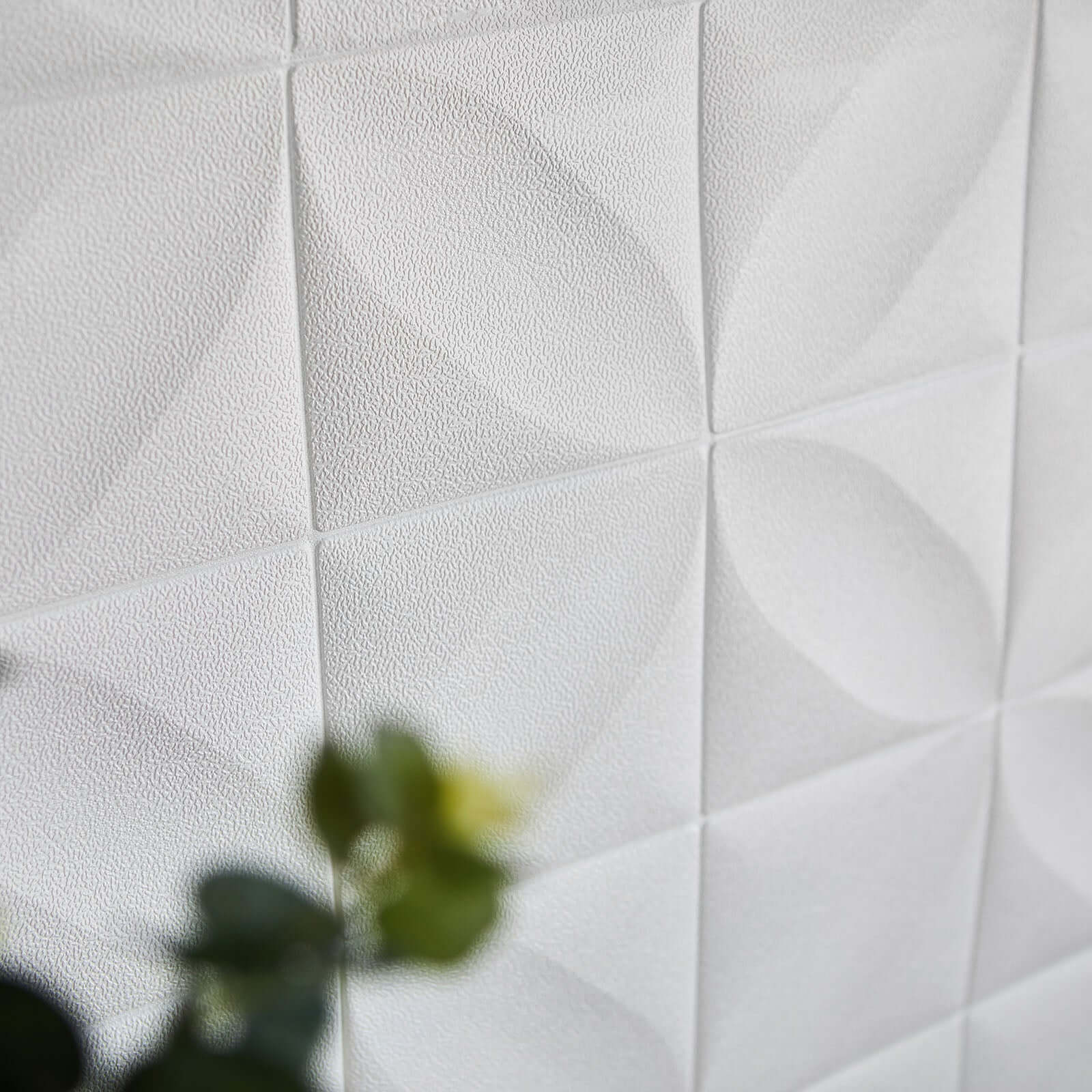 10 Pack 3D White Foam Self Adhesive Wall Panels - Diamond Design 52 Sq ft - Image 11