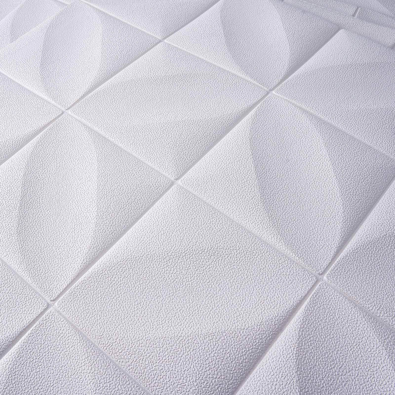 10 Pack 3D White Foam Self Adhesive Wall Panels - Diamond Design 52 Sq ft - Image 16