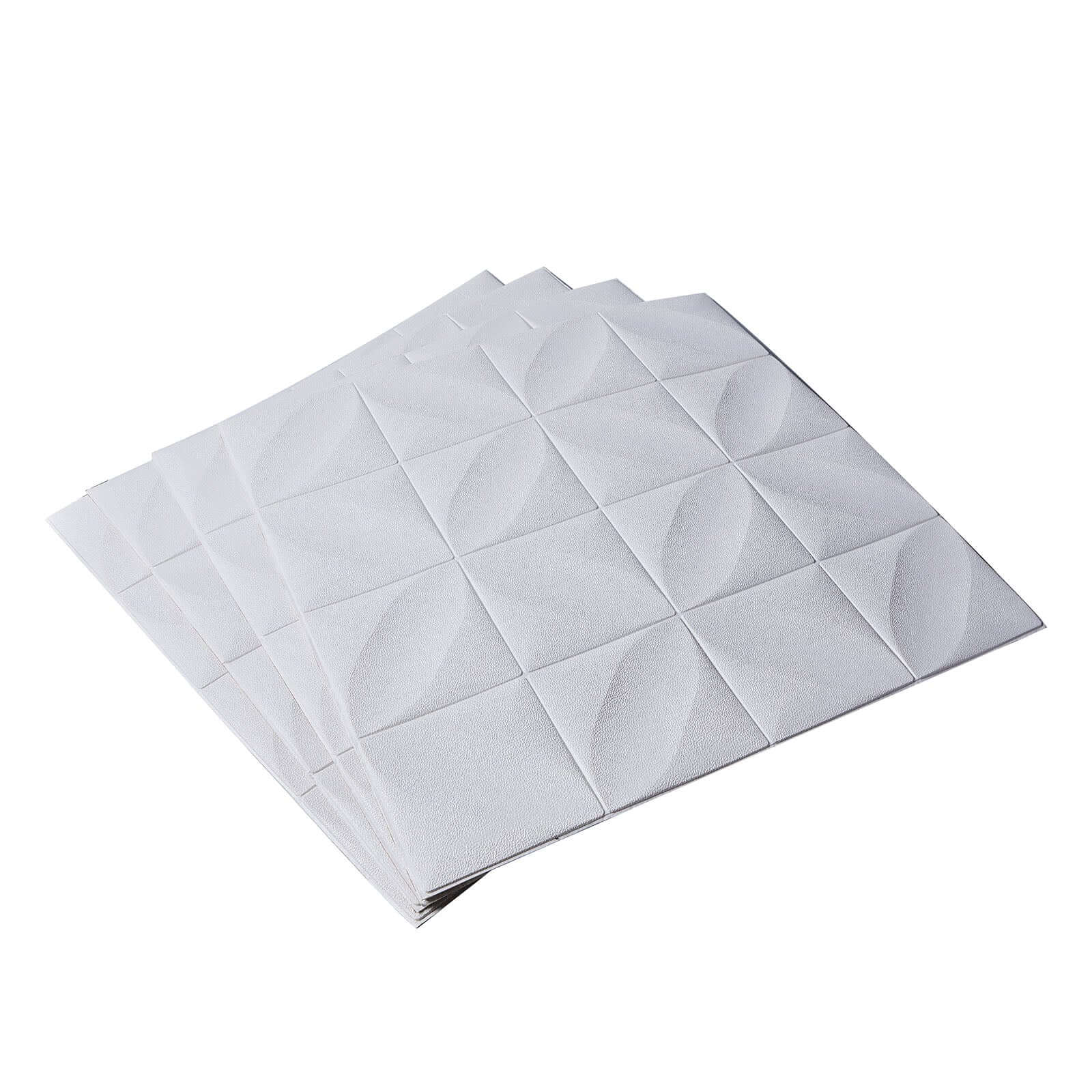 10 Pack 3D White Foam Self Adhesive Wall Panels - Diamond Design 52 Sq ft - Image 17