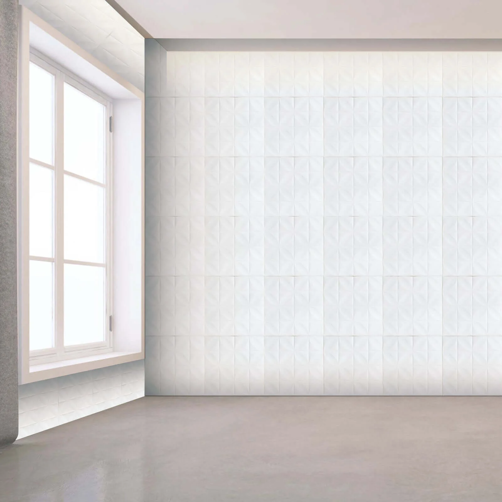 10 Pack 3D White Foam Self Adhesive Wall Panels - Diamond Design 52 Sq ft - Image 6