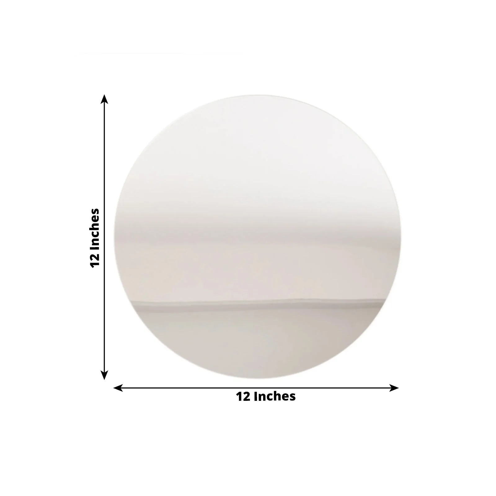 10-Pack Acrylic Mirror Tray 12" Round Silver Circle Candle Plate - Table Setting Centerpiece Bases - Image 3