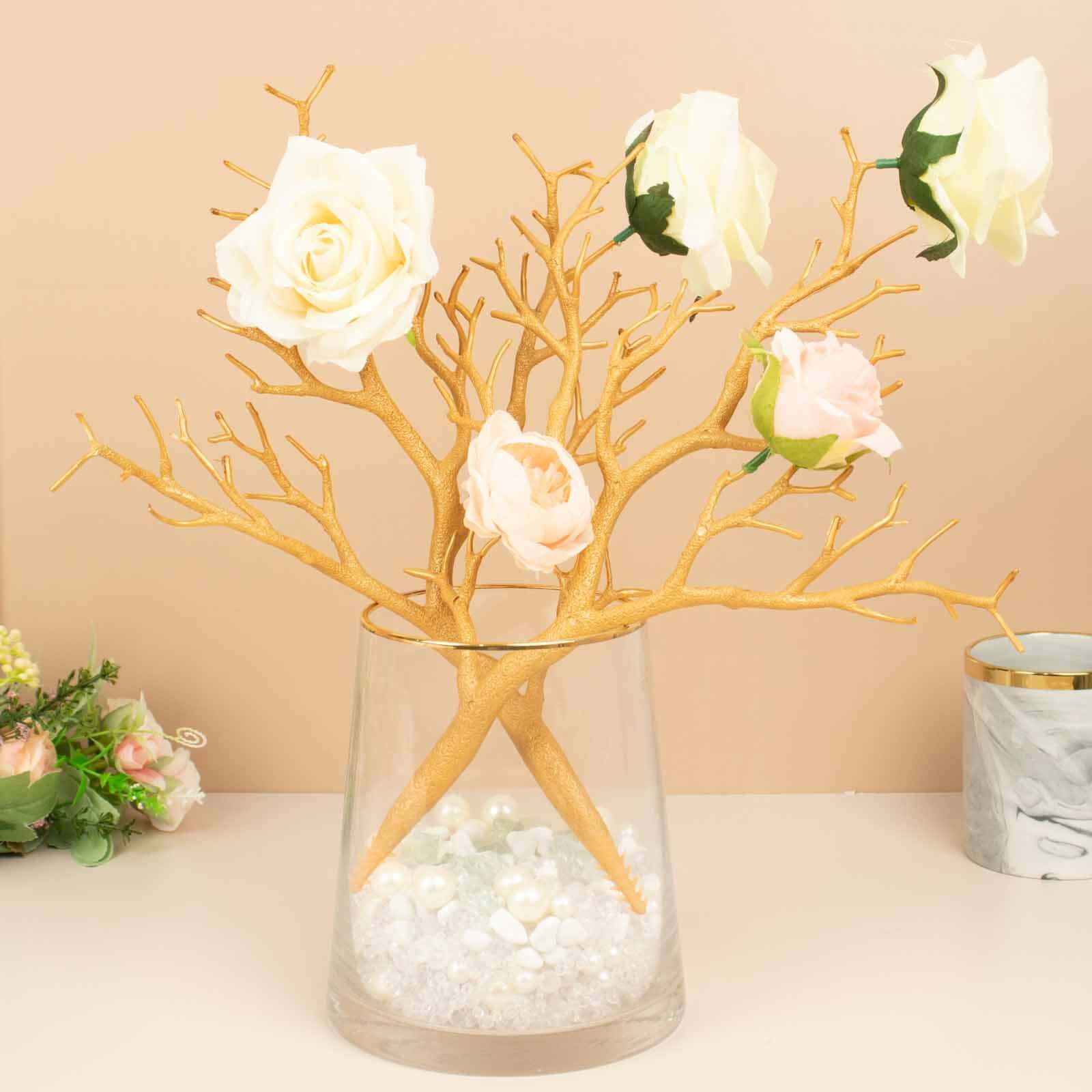 10-Pack Artificial Manzanita Tree Branch 14" Metallic Gold - Image 11