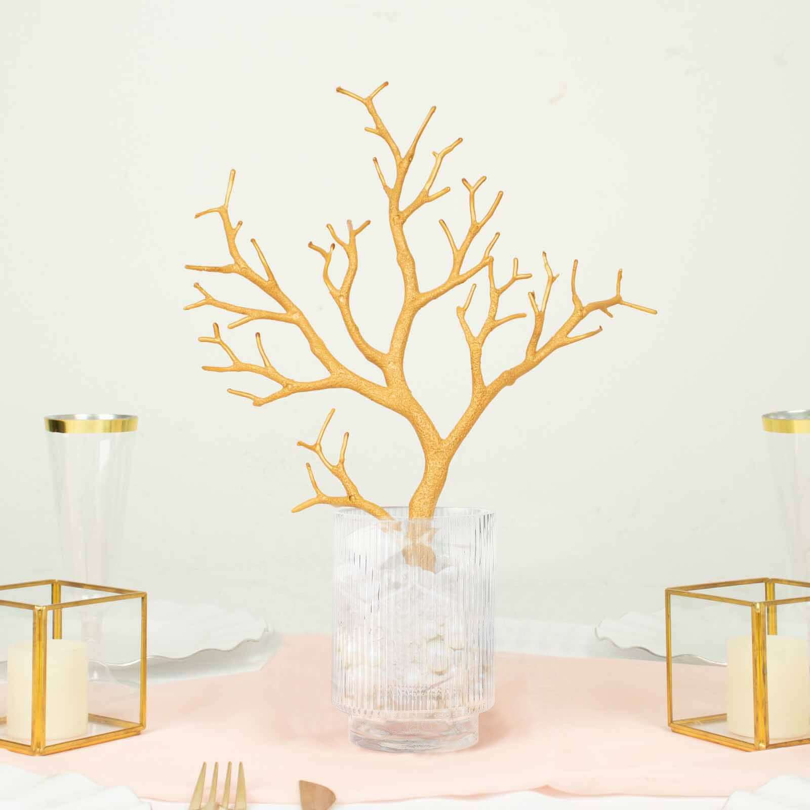 10-Pack Artificial Manzanita Tree Branch 14" Metallic Gold - Image 14