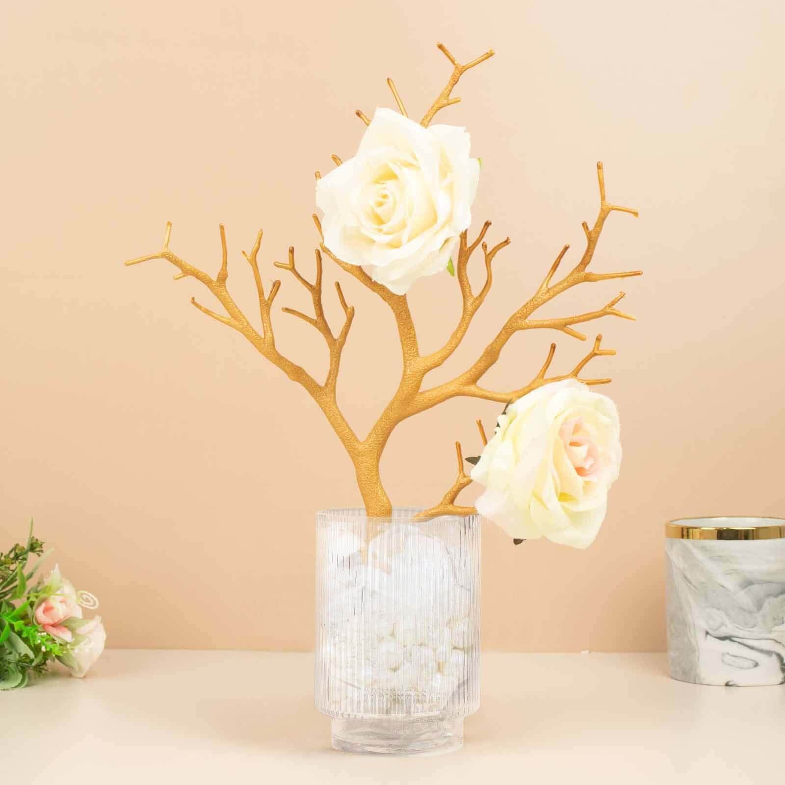 10-Pack Artificial Manzanita Tree Branch 14" Metallic Gold - Image 7