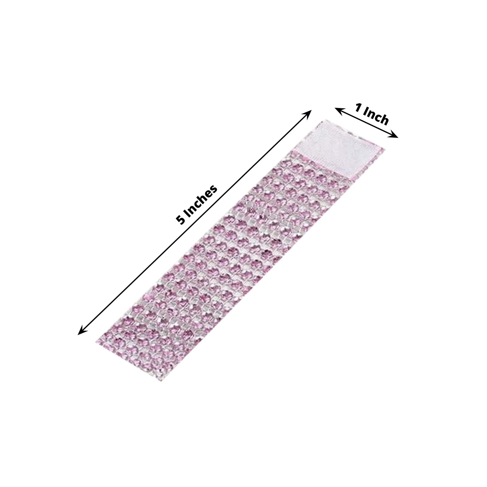10 Pack Diamond Rhinestone Napkin Rings Pink - Velcro Brooch Buckle for Chair Sashes - Image 3