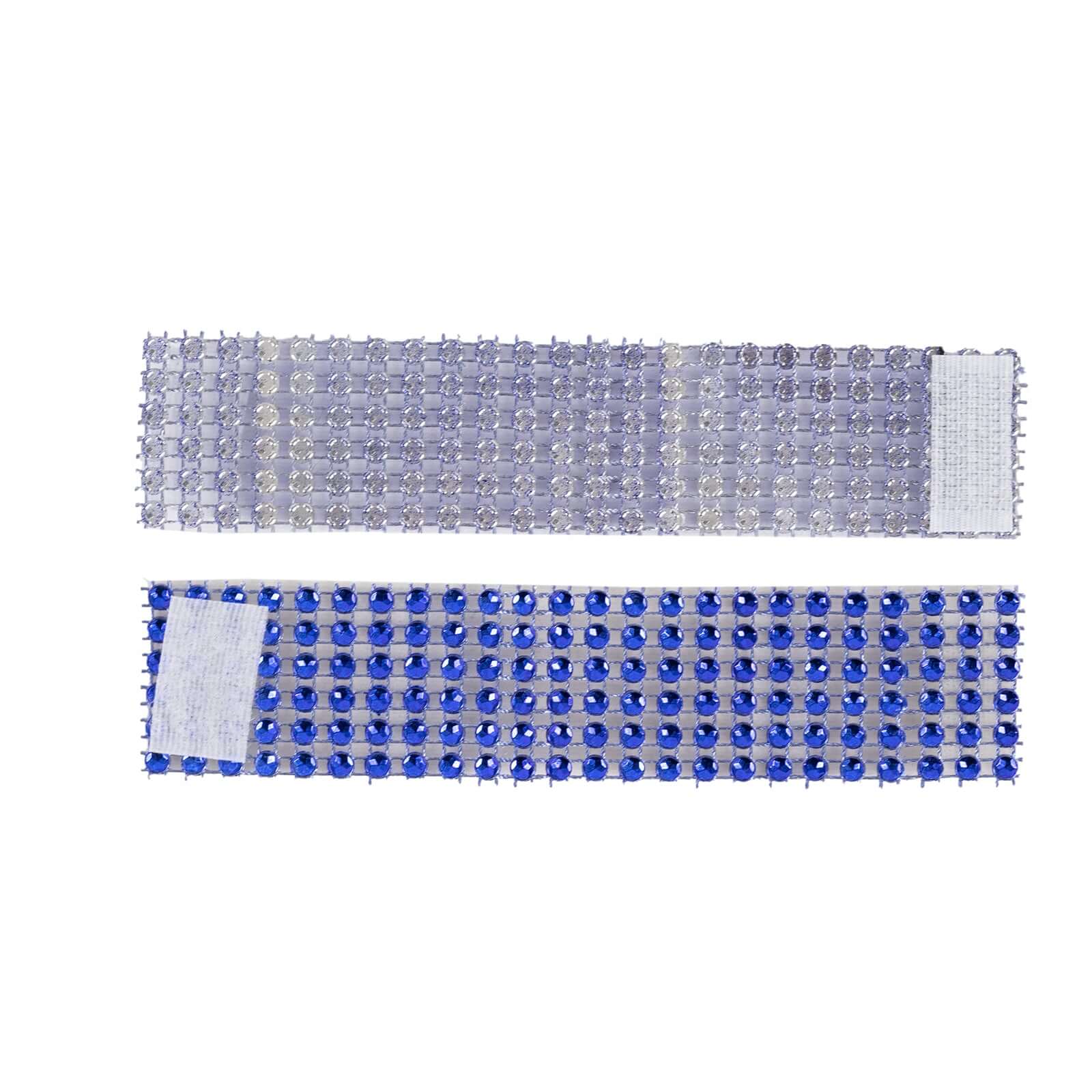 10 Pack Diamond Rhinestone Napkin Rings Royal Blue - Velcro Brooch Buckle for Chair Sashes - Image 7