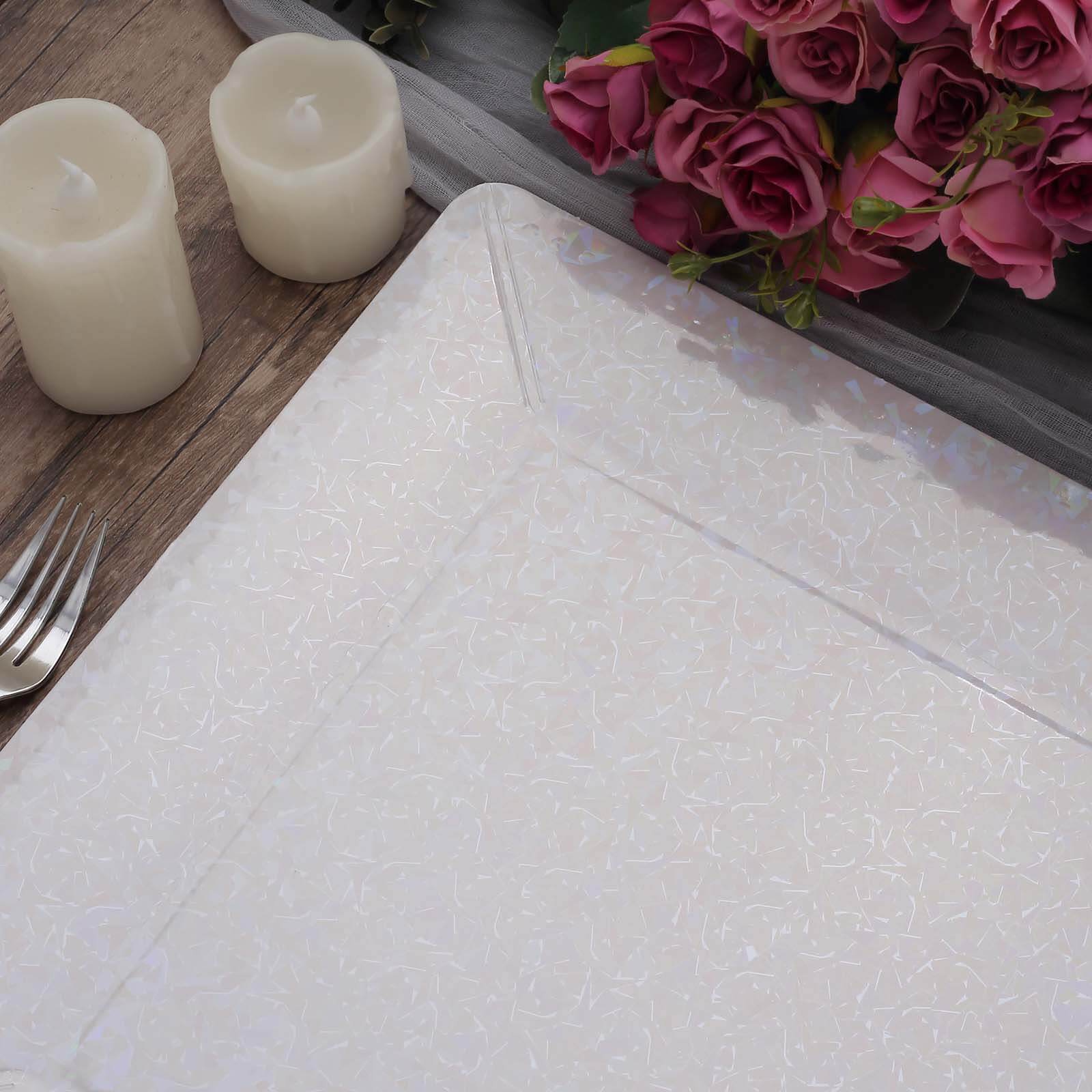 10-Pack Disposable Square Charger Plates 13" Iridescent with Leather Like Texture - 1100GSM Sturdy Paper Chargers - Image 13