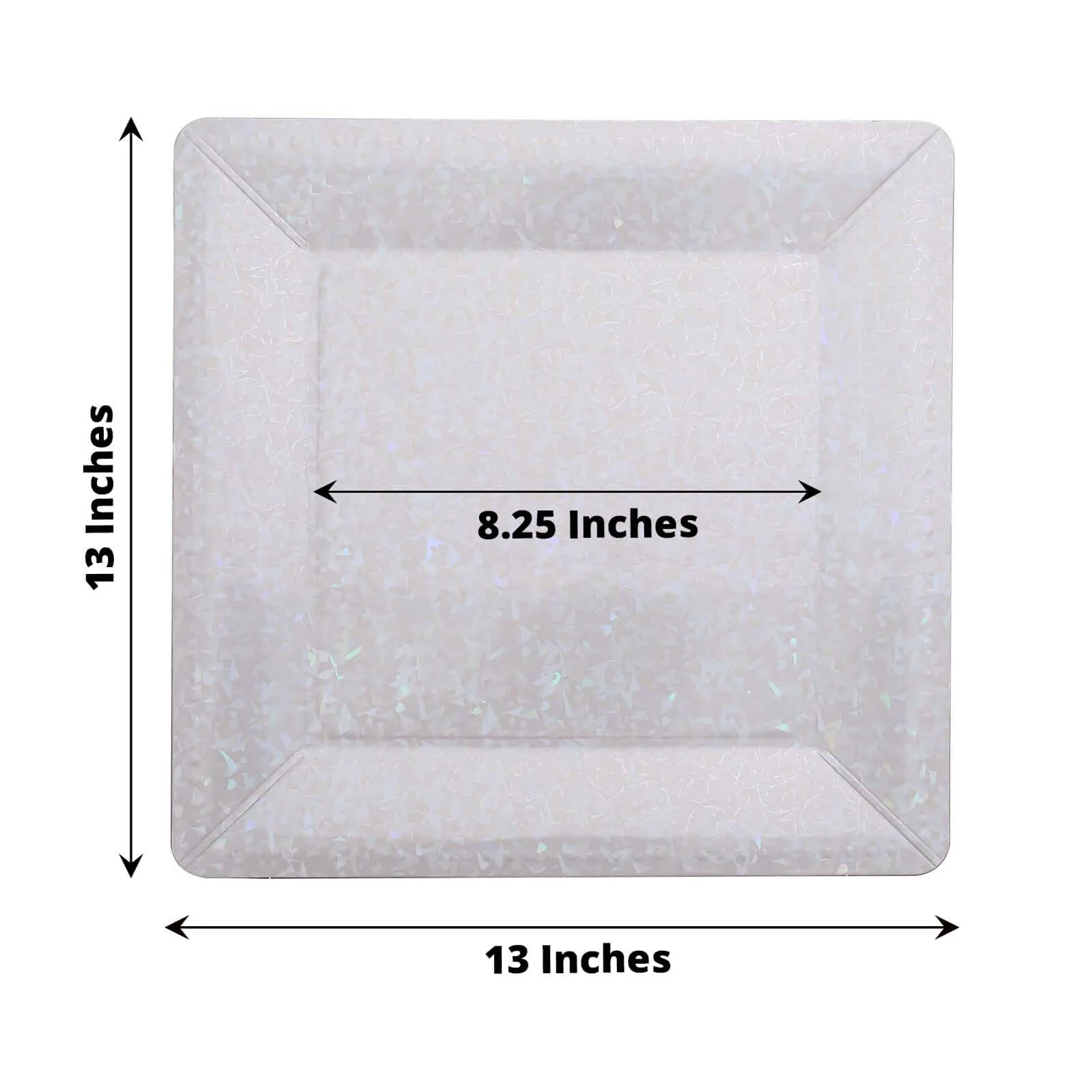10-Pack Disposable Square Charger Plates 13" Iridescent with Leather Like Texture - 1100GSM Sturdy Paper Chargers - Image 3