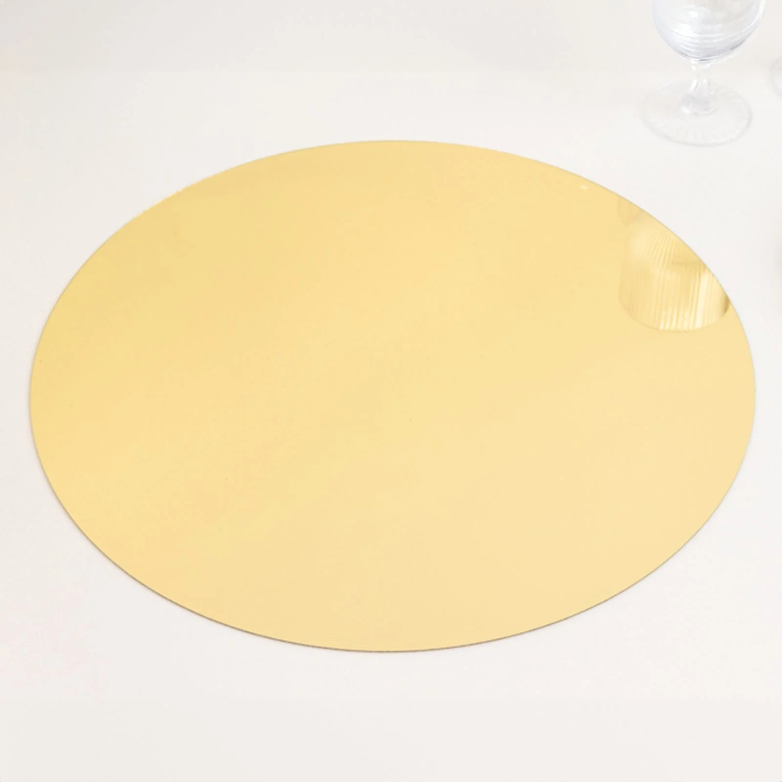 10-Pack Large Acrylic Mirror Tray 16" Round Gold Circle Candle Plate - Decorative Centerpiece Bases - Image 2