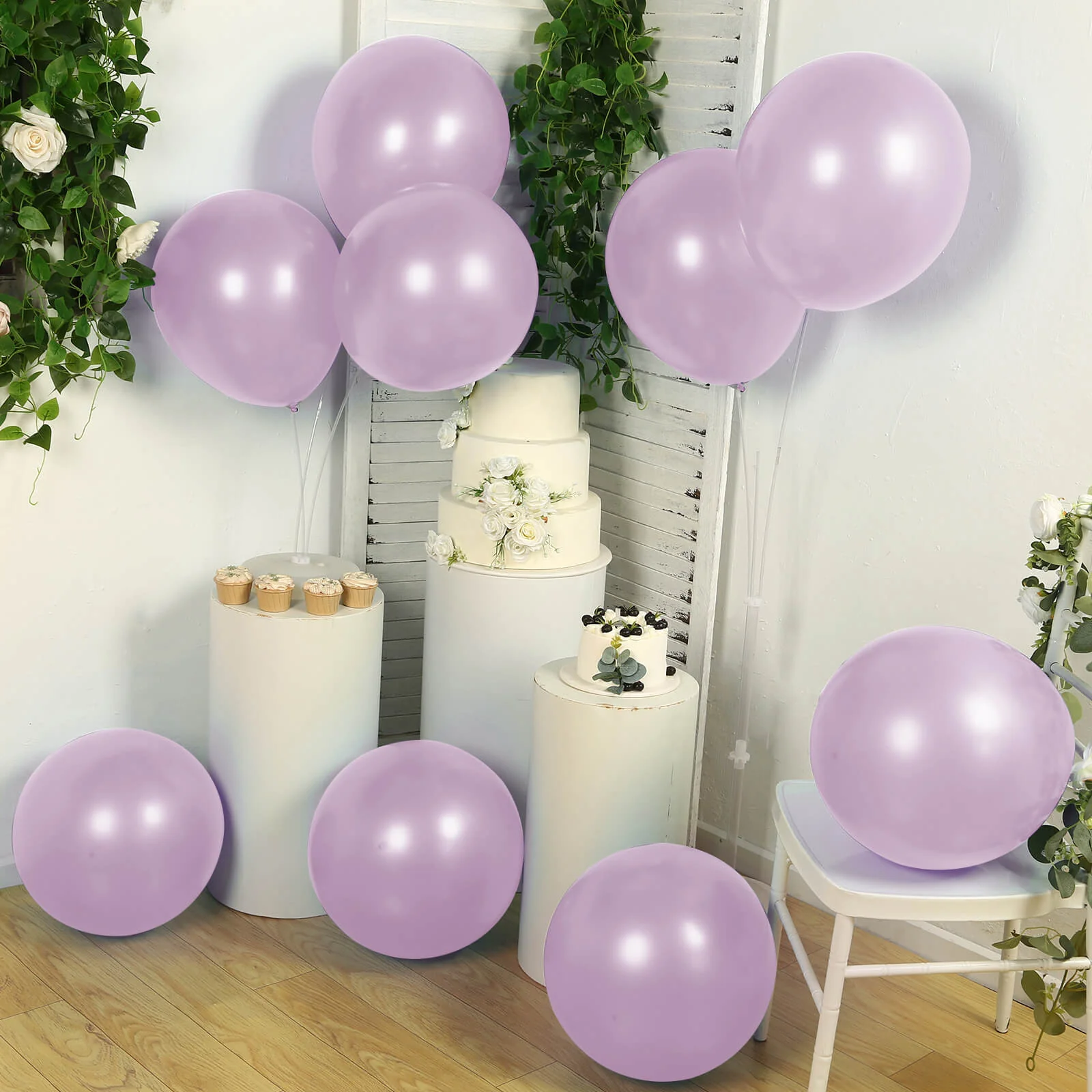 10 Pack Lavender Lilac Biodegradable Balloons, Eco-friendly Thickened Extra Strong Latex Helium Party Balloons - 18" - Image 8