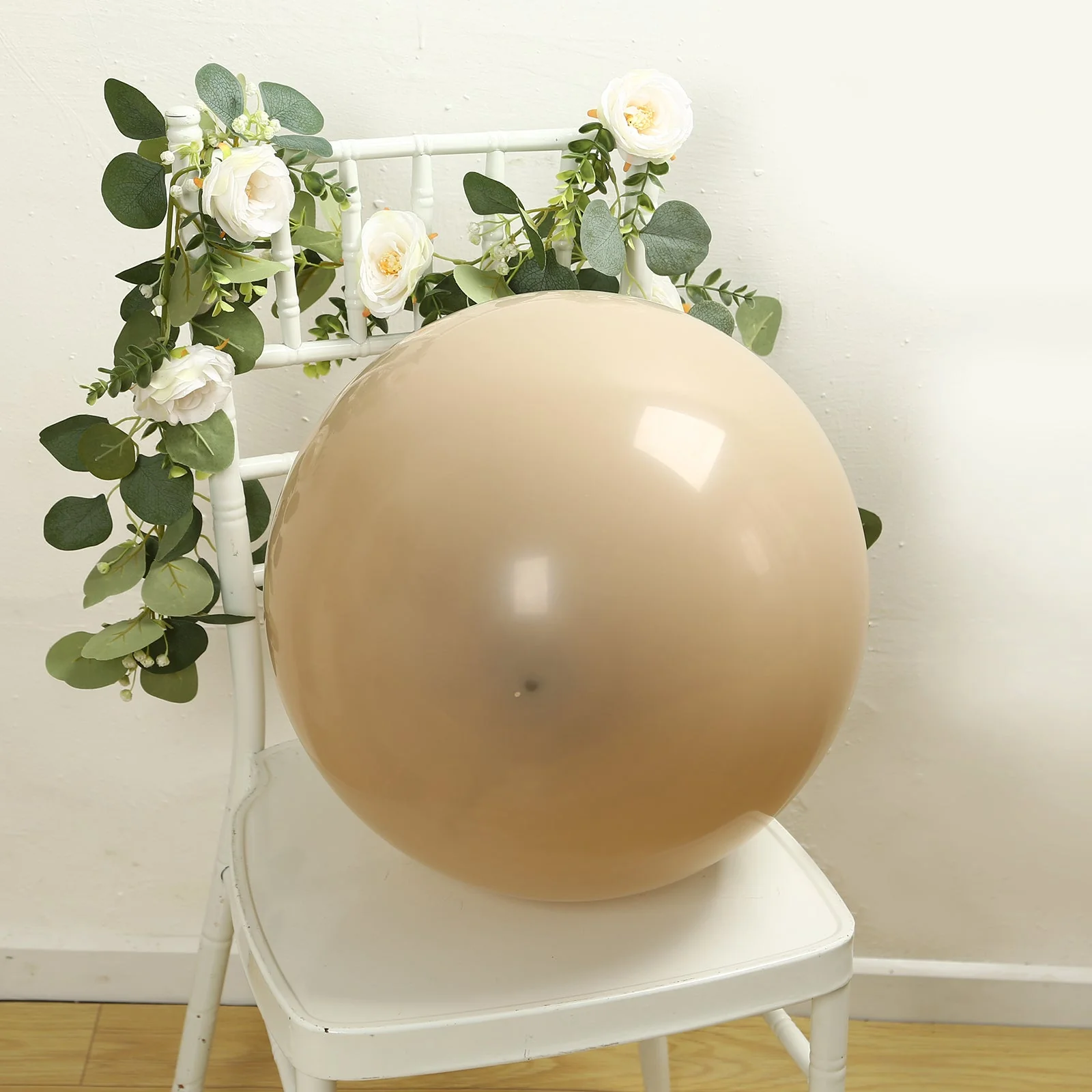 10 Pack Matte Pastel Taupe Biodegradable Balloons, Round Eco-friendly Thick Latex Party Balloons - 18" - Image 2