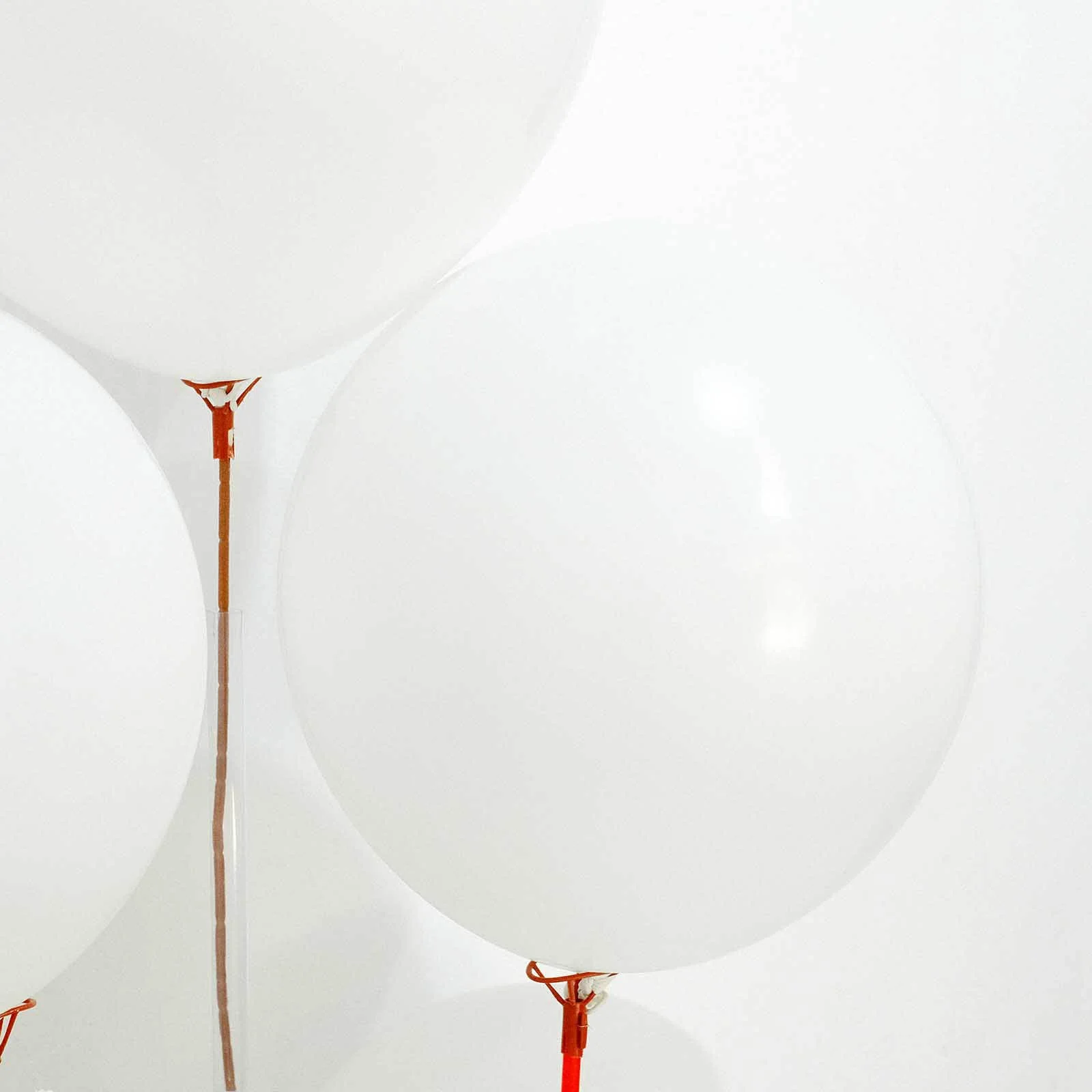 10 Pack Matte Pastel White Helium or Air Latex Party Balloons 18" - Image 15