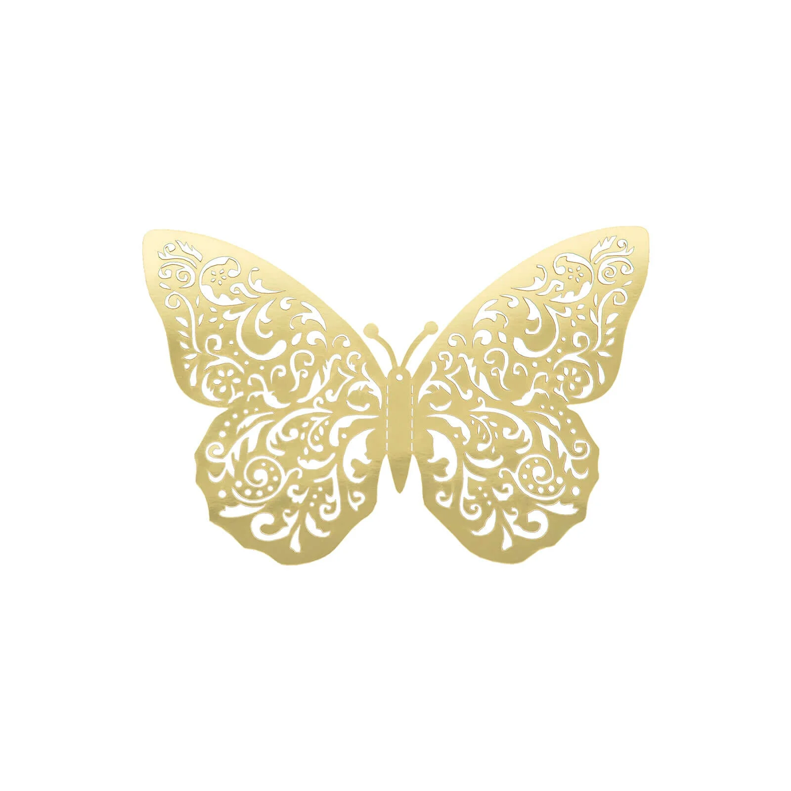 10 Pack Metallic Gold Foil Large 3D Butterfly Wall Stickers, Butterfly Paper Charger Placemat - 9"x14" - Image 6