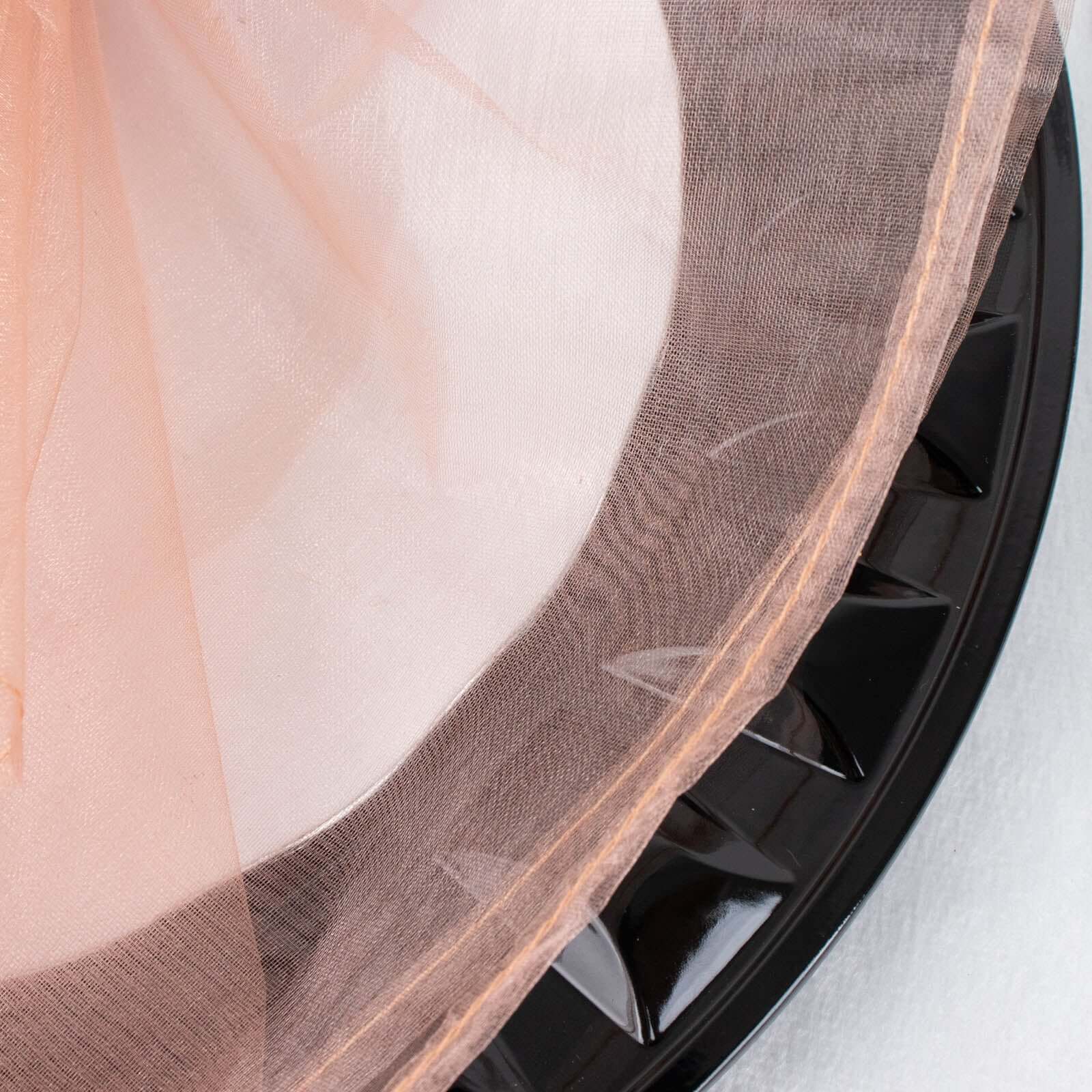10 Pack Organza Napkins 23"x23" Dusty Rose - Crisp & Lightweight Sheer Dinner Napkins - Image 9