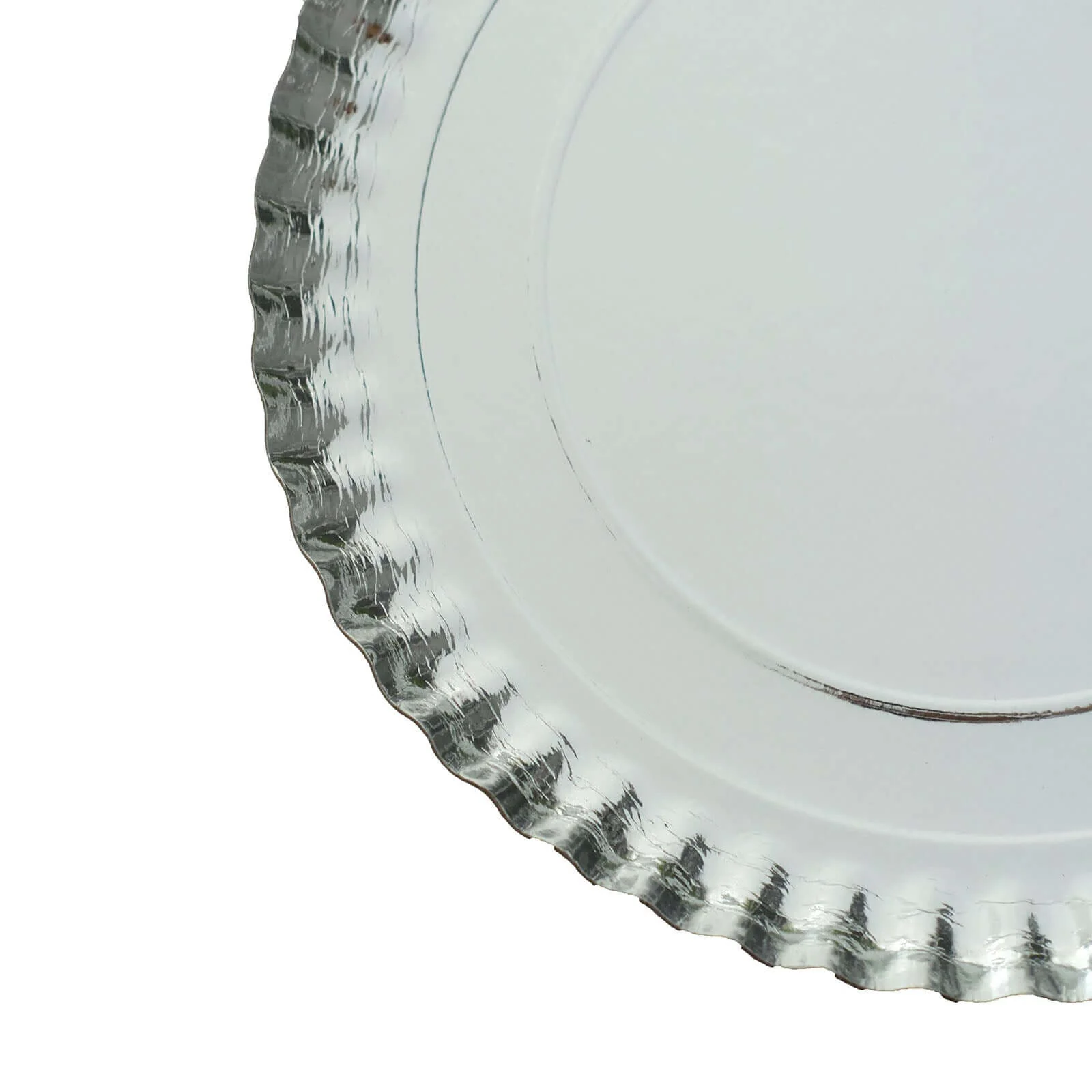 10-Pack Paper Round Charger Plates 13" Silver with Scalloped Rims - 1100GSM Heavy Duty Disposable Serving Trays for Upscale Dinners & Celebrations - Image 11