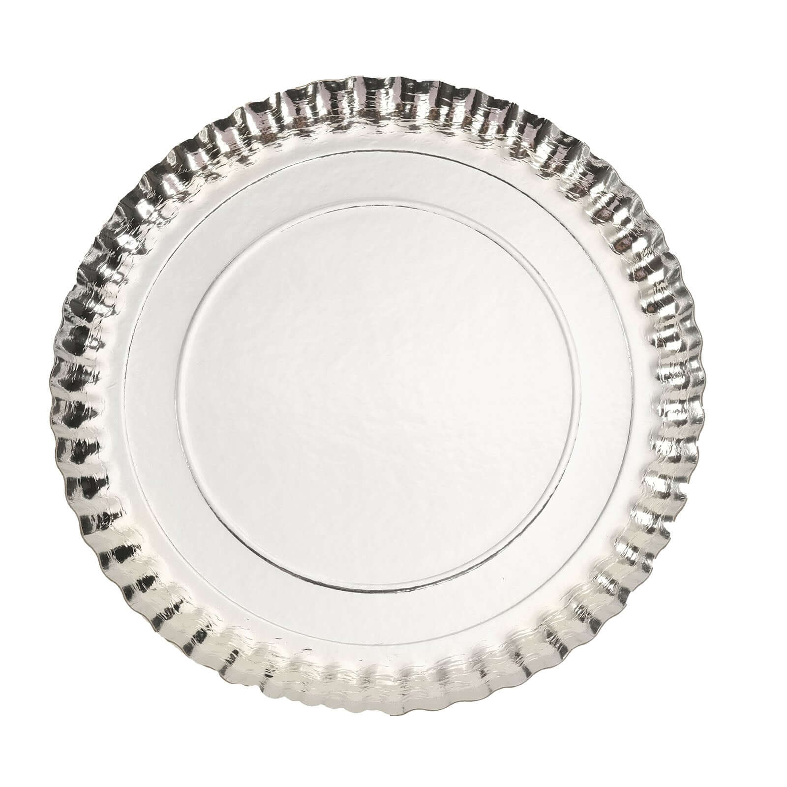 10-Pack Paper Round Charger Plates 13" Silver with Scalloped Rims - 1100GSM Heavy Duty Disposable Serving Trays for Upscale Dinners & Celebrations - Image 7