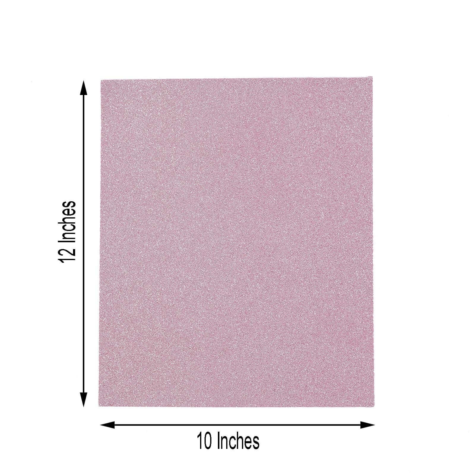 10 Pack Pink Self-Adhesive Glitter DIY Craft Foam Sheets 12"x10" - Image 3