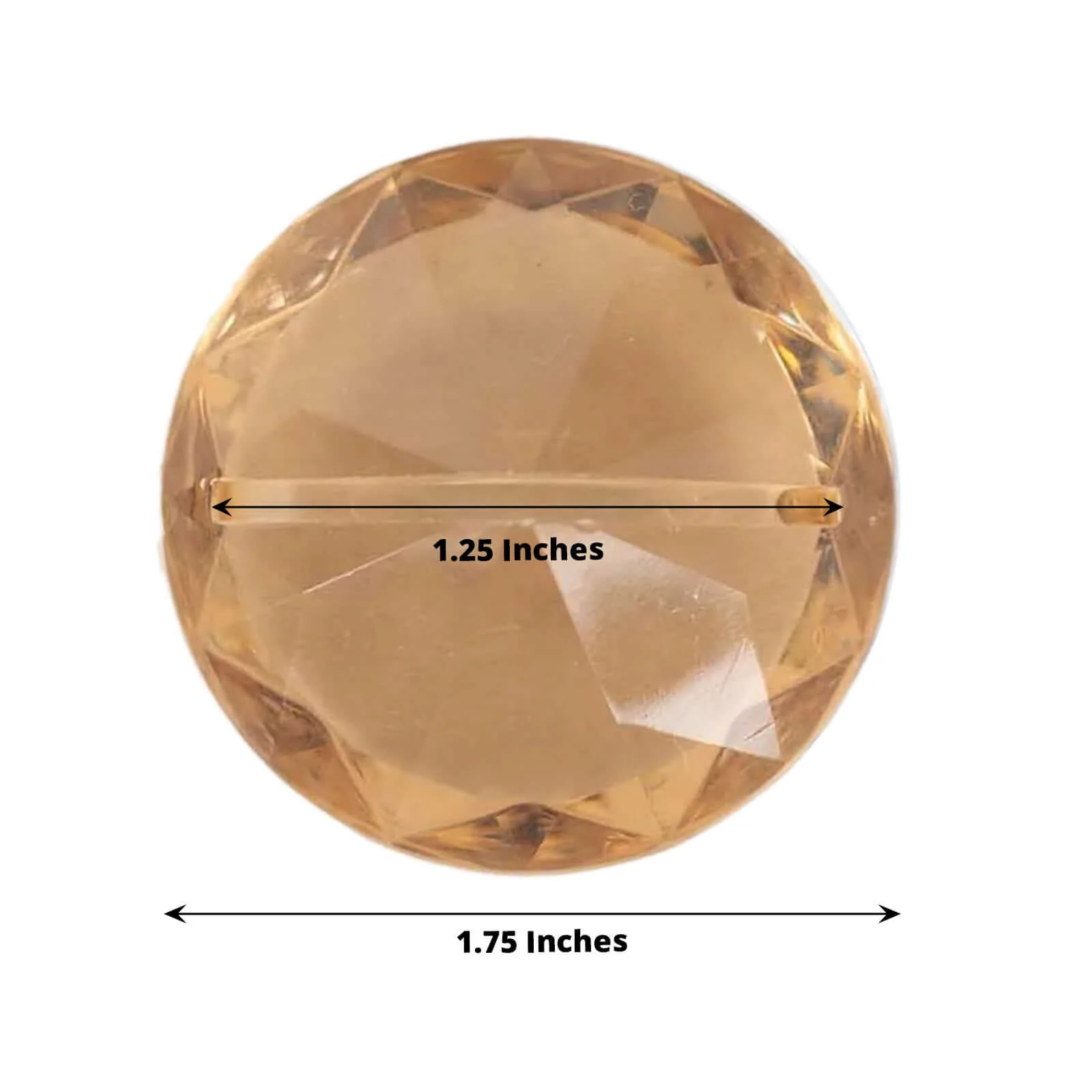10-Pack Plastic Card Holder Stands 1.75" Diamond Shaped Design Amber Crystal - Wedding Table Place Card Decorations - Image 3