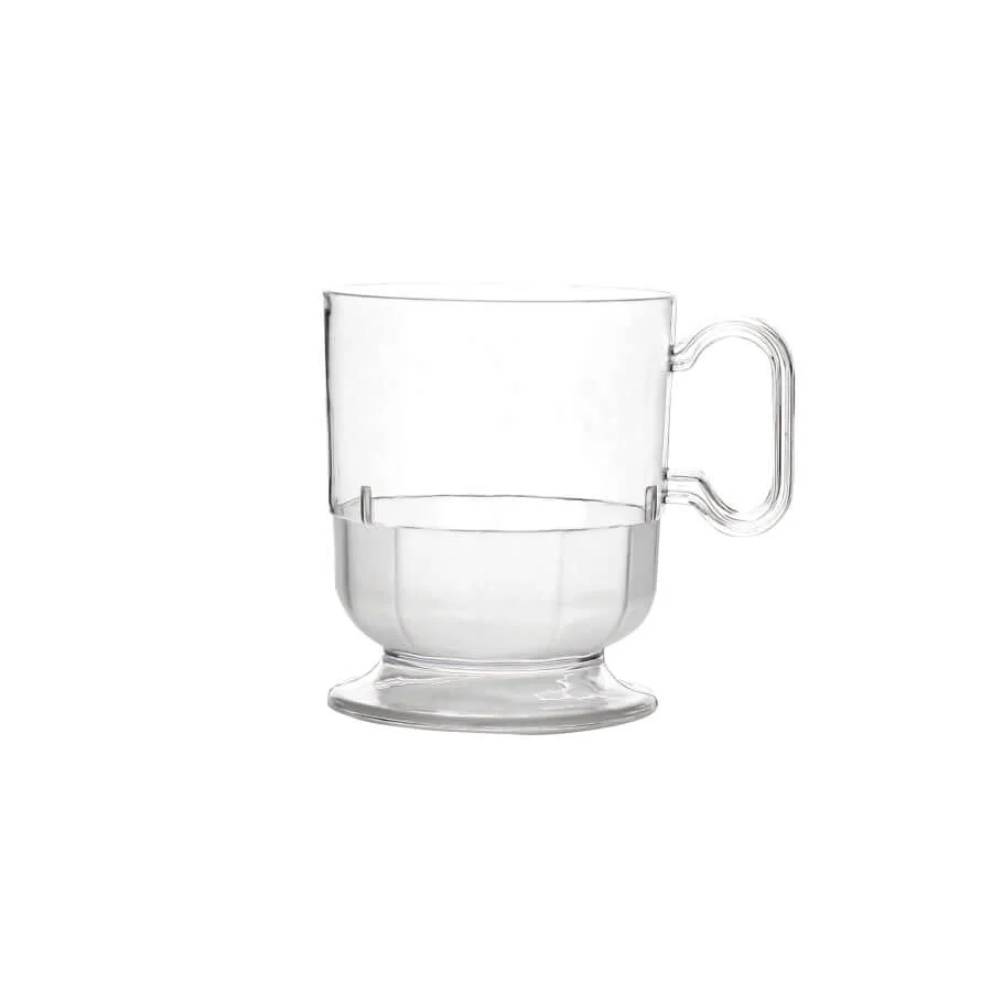 10-Pack Plastic Coffee Espresso Cups 5oz Clear with Handles - Disposable Mugs for Cafes, Restaurants & Food Service - Image 7