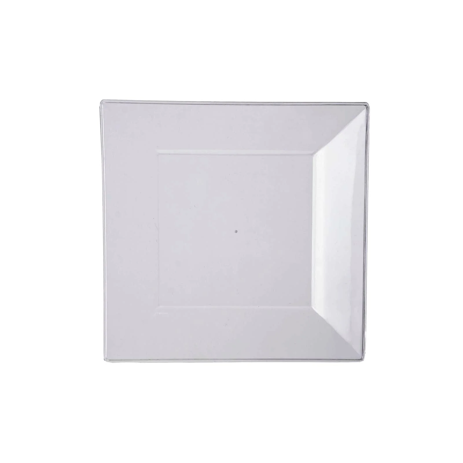 10-Pack Plastic Dessert Plates 6" Square Design with Wide Rim Clear - Disposable Appetizer Plates - Image 6