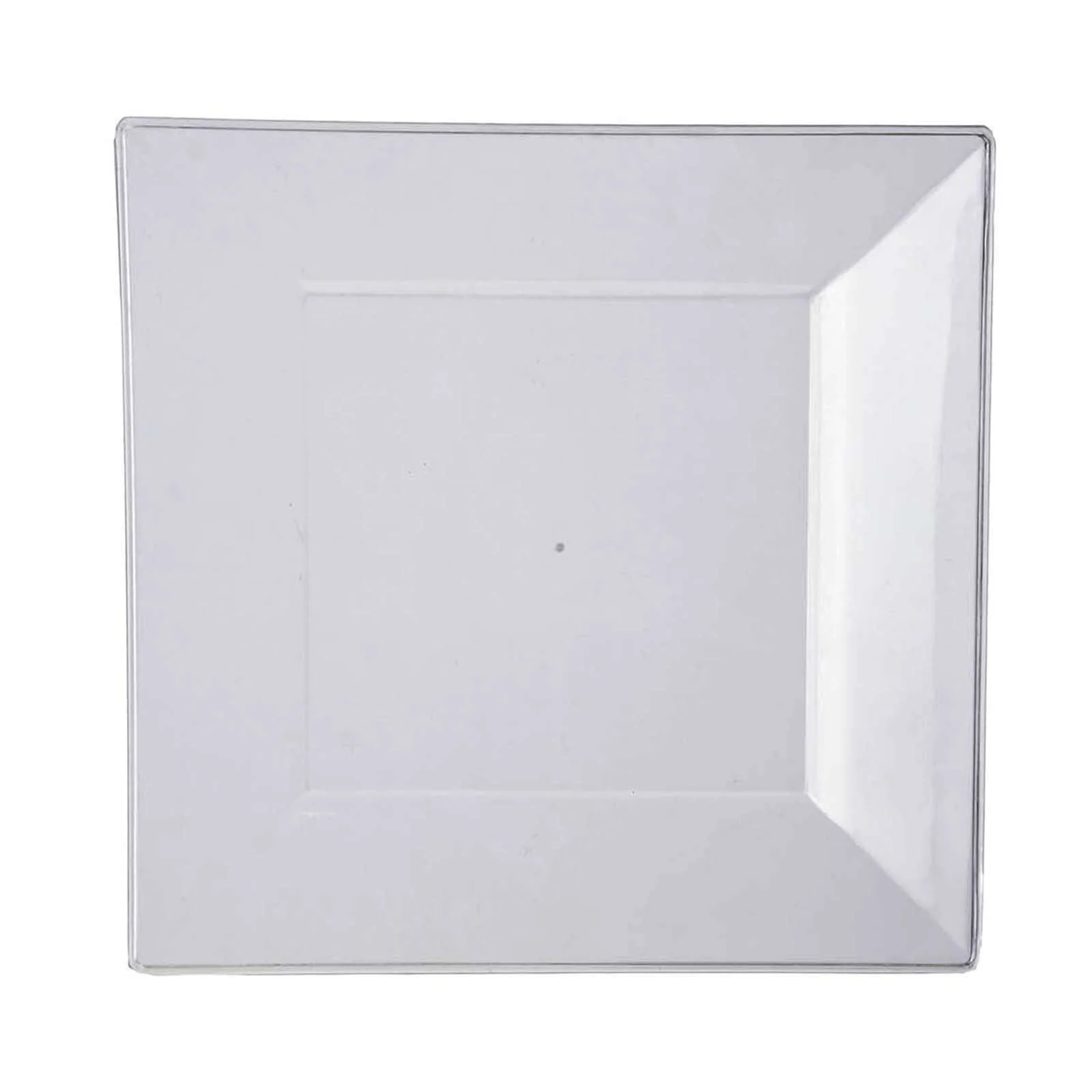 10-Pack Plastic Dessert Plates 6" Square Design with Wide Rim Clear - Disposable Appetizer Plates - Image 7