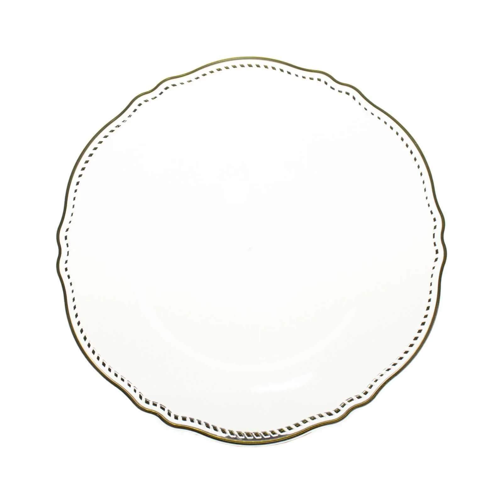 10-Pack Plastic Dinner Plates 9" Clear with Gold Scalloped Rim - Disposable Party Plates - Image 7
