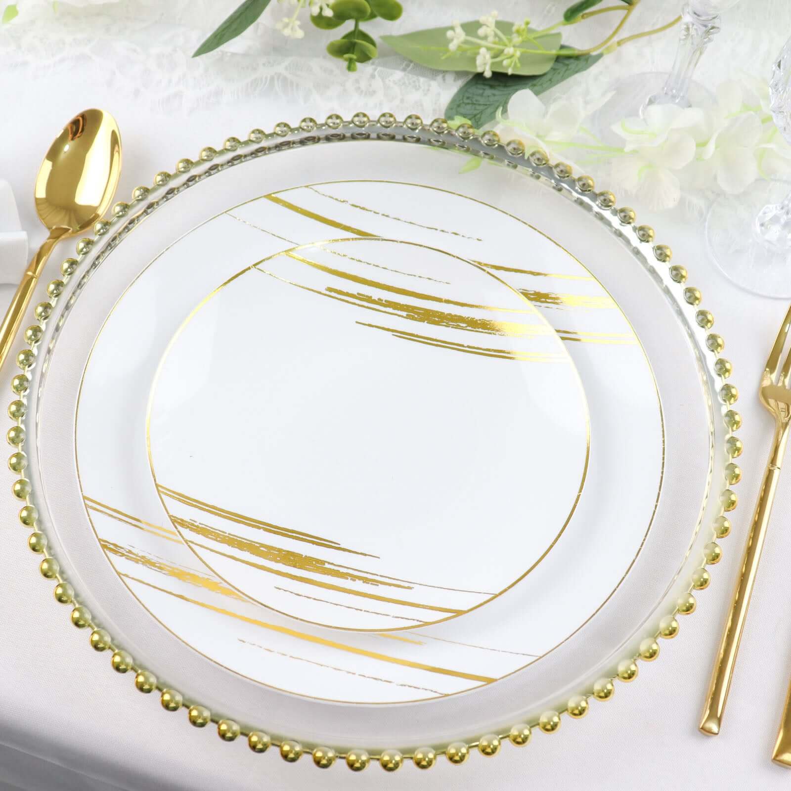 10-Pack Plastic Round Dessert Plates 7" White - Image 11