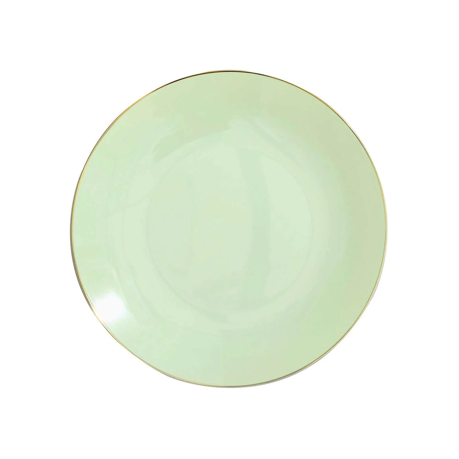 10-Pack Plastic Round Dessert Plates 8" Sage Green with Gold Rim - Glossy Disposable Appetizer Salad Plates - Image 7
