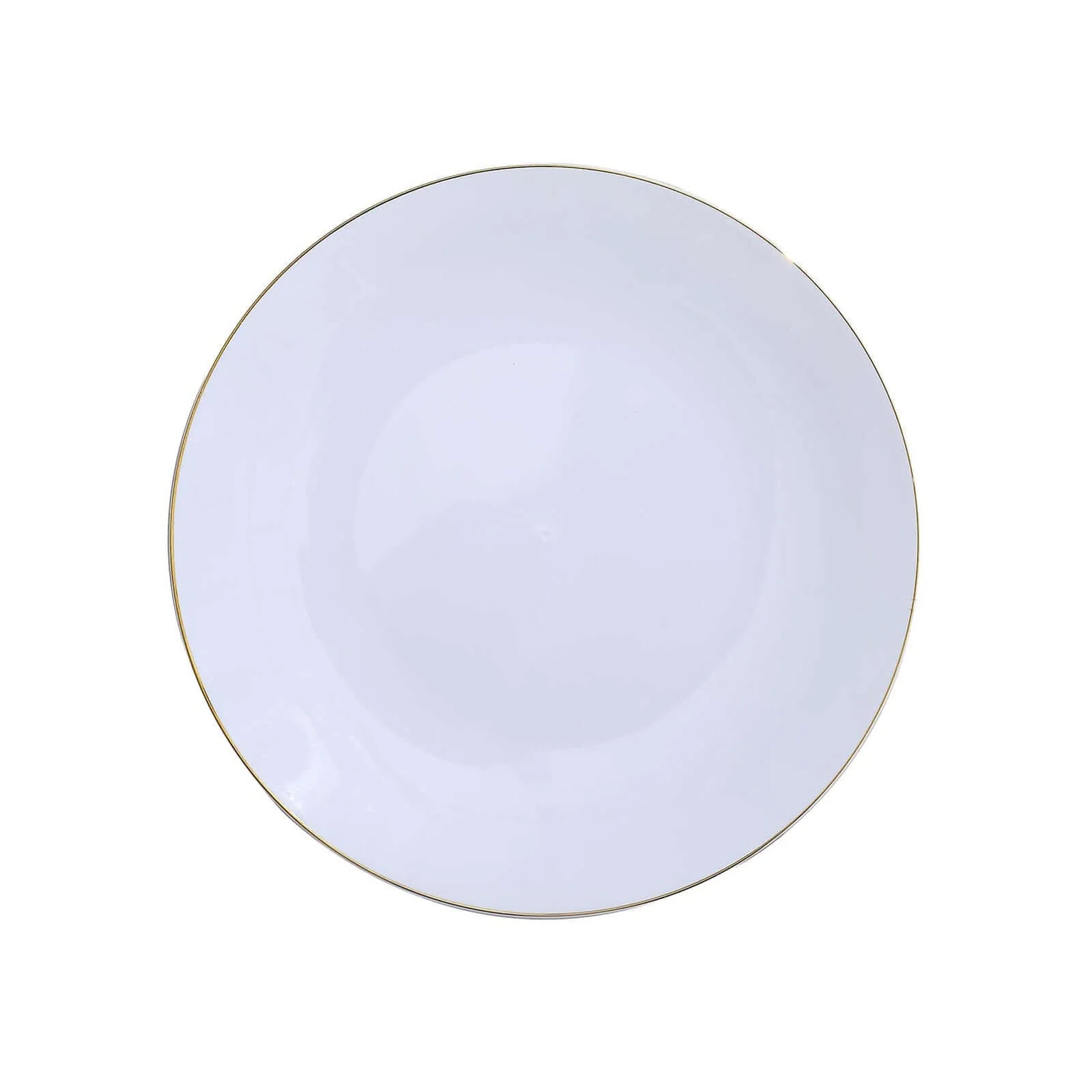 10-Pack Plastic Round Dessert Plates 8" White with Gold Rim - Glossy Disposable Appetizer Salad Plates for Weddings & Celebrations - Image 7