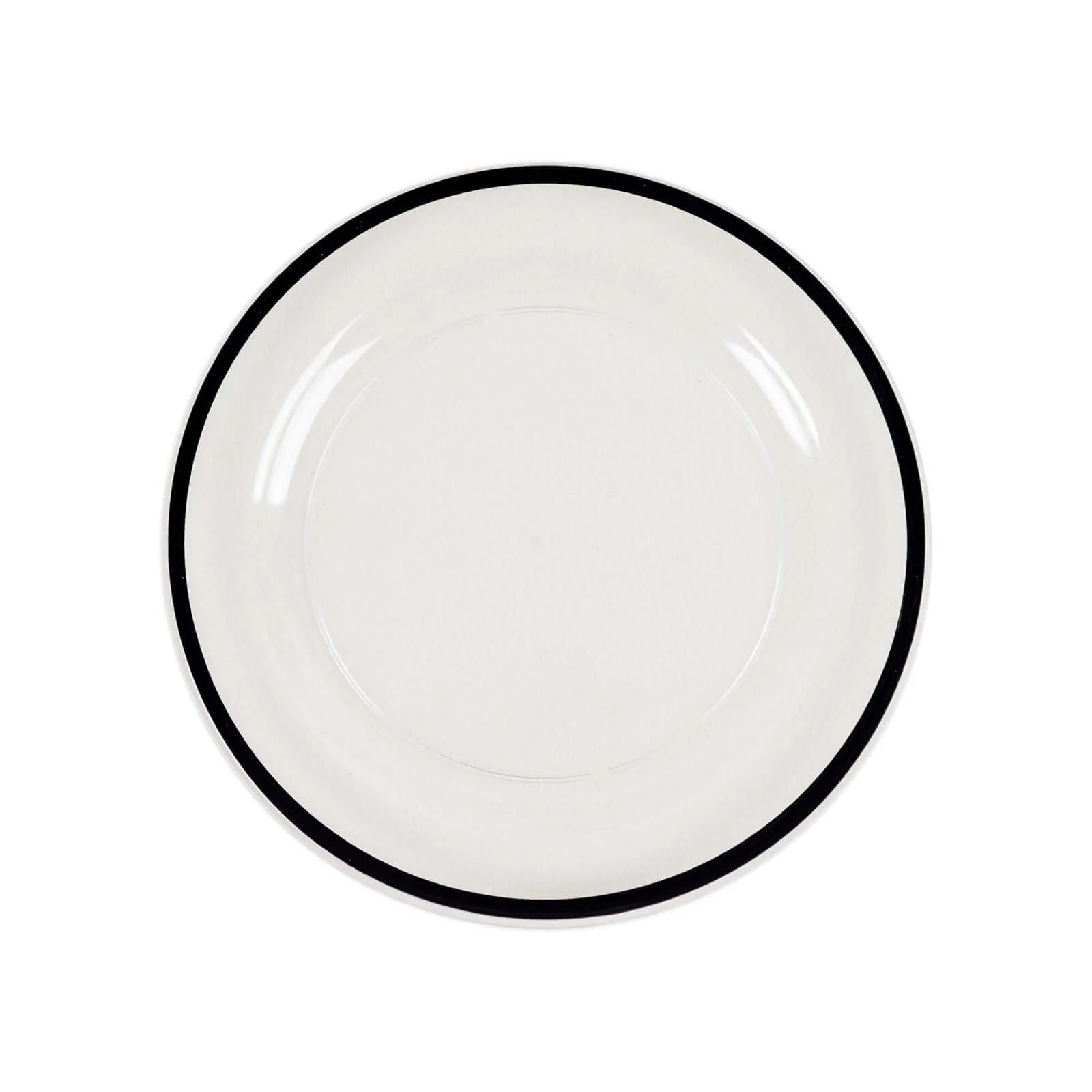 10-Pack Plastic Round Dinner Plates 10" Clear with Black Rim - Sleek Disposable Party Plates - Image 5