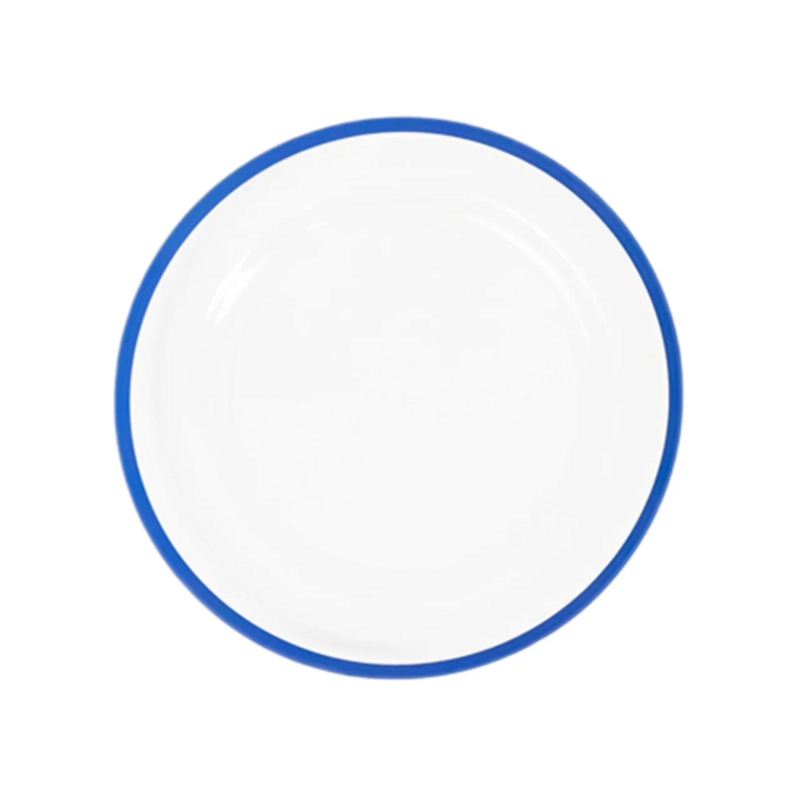 10-Pack Plastic Round Dinner Plates 10" Clear with Blue Rim - Sleek Disposable Party Plates - Image 5