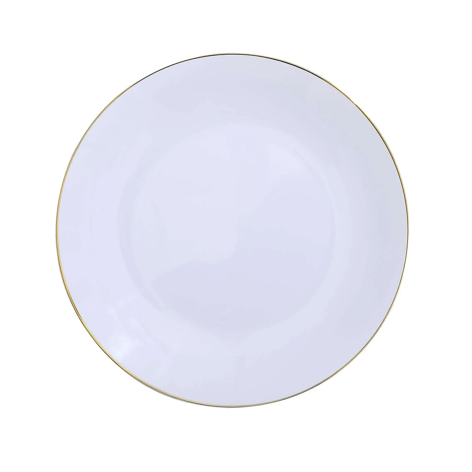 10-Pack Plastic Round Dinner Plates 10" White with Gold Rim - Glossy Disposable Party Plates for Weddings & Celebrations - Image 6