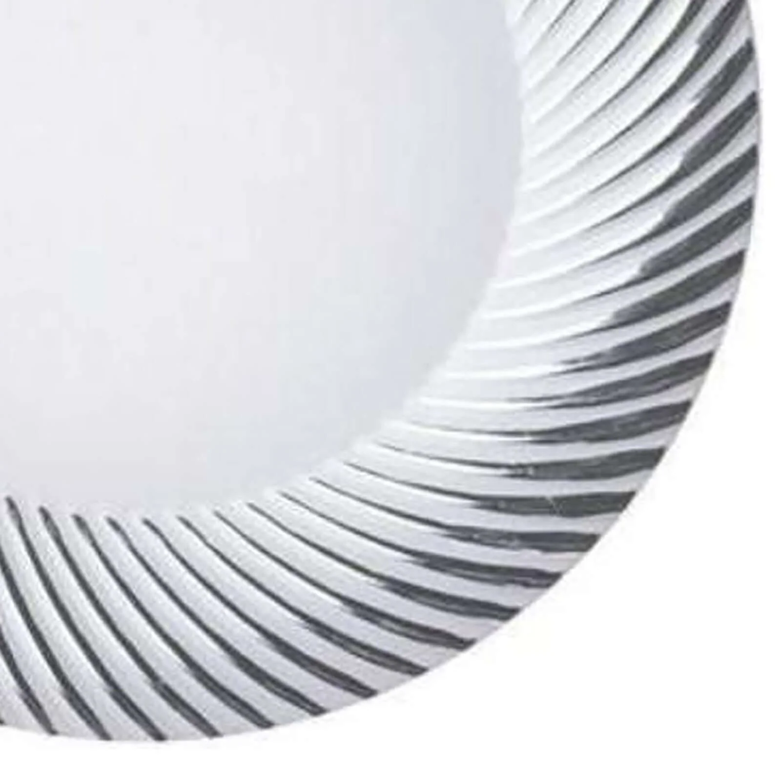 10-Pack Plastic Round Dinner Plates 9" White with Silver Swirl Rim - Disposable Party Plates - Image 11
