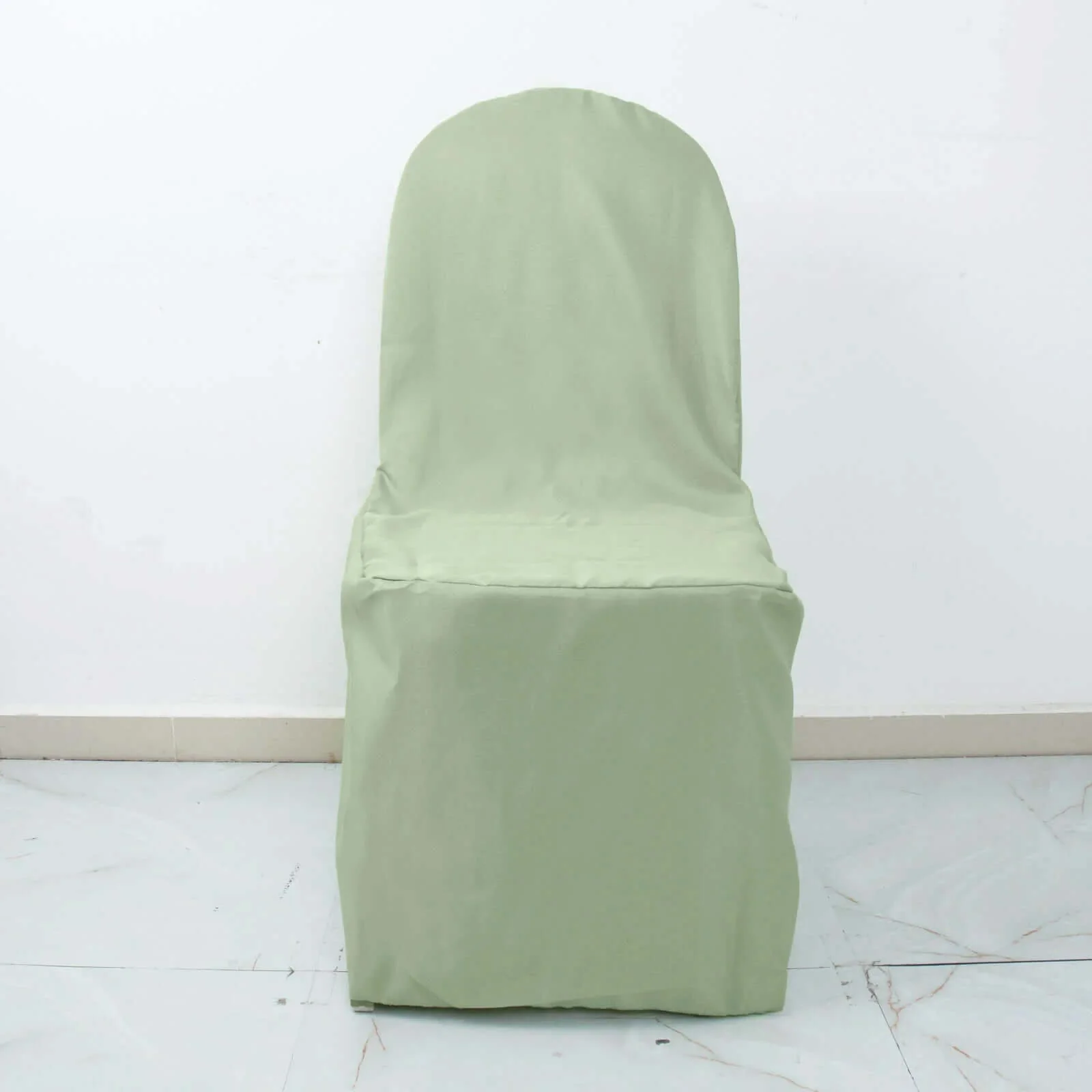 10 Pack Polyester Banquet Chair Covers Sage Green - Reusable Stain-Resistant Slipcovers - Image 7