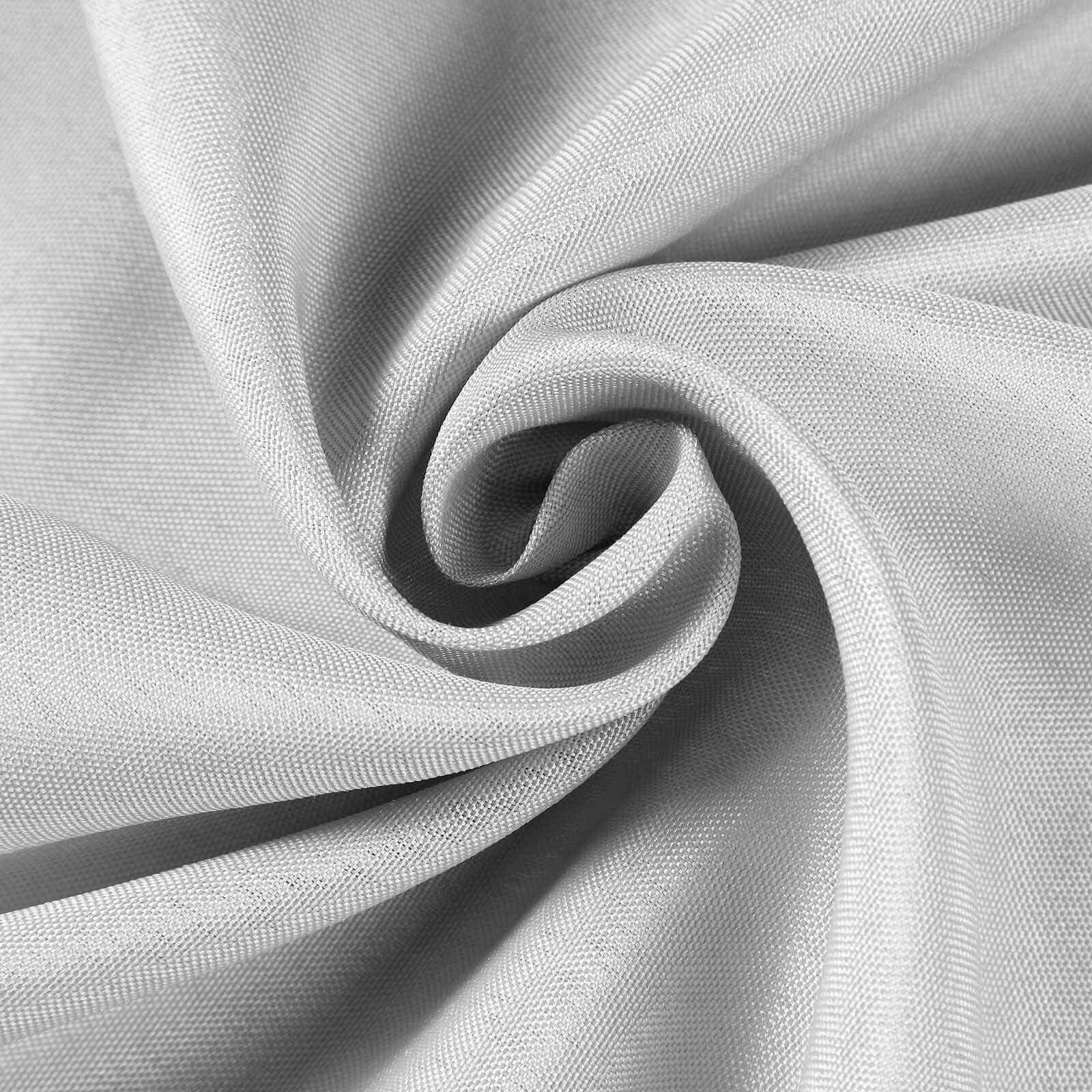 10 Pack Polyester Banquet Chair Covers Silver - Reusable Stain-Resistant Slipcovers - Image 8