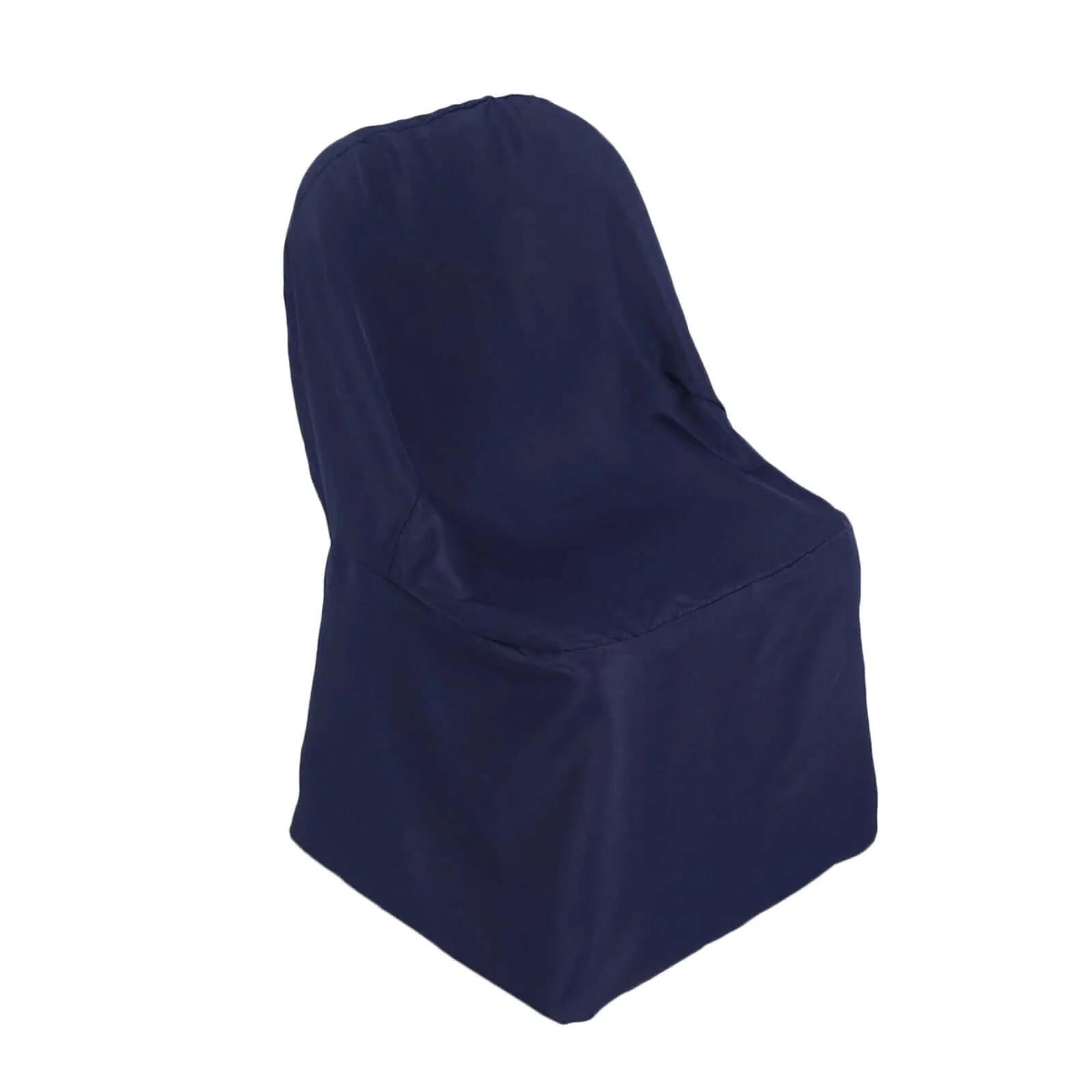 10 Pack Polyester Folding Chair Covers Navy Blue - Reusable Stain-Resistant Slipcovers - Image 9